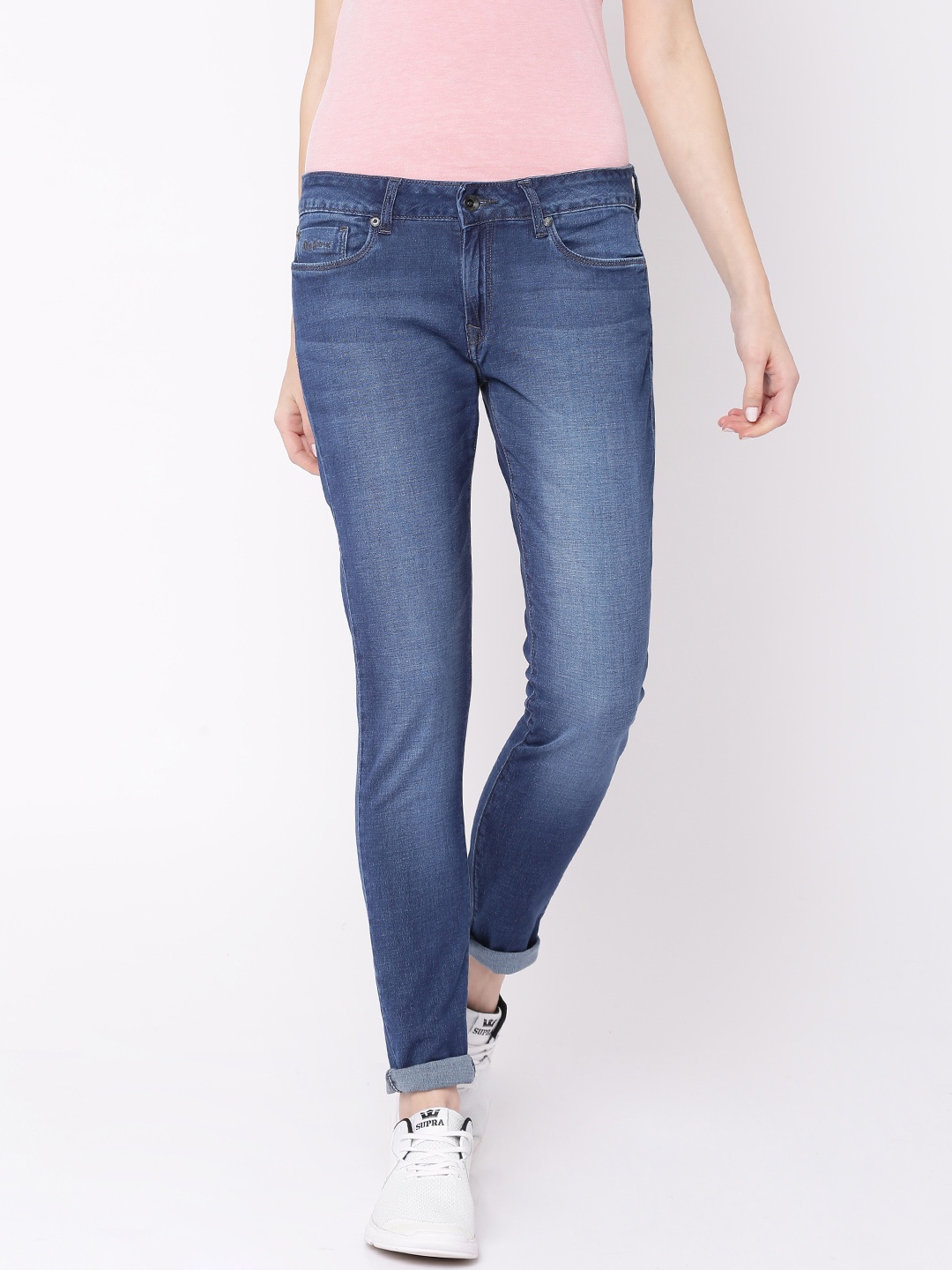 

Pepe Jeans Women Blue Mid-Rise Clean Look Jeans