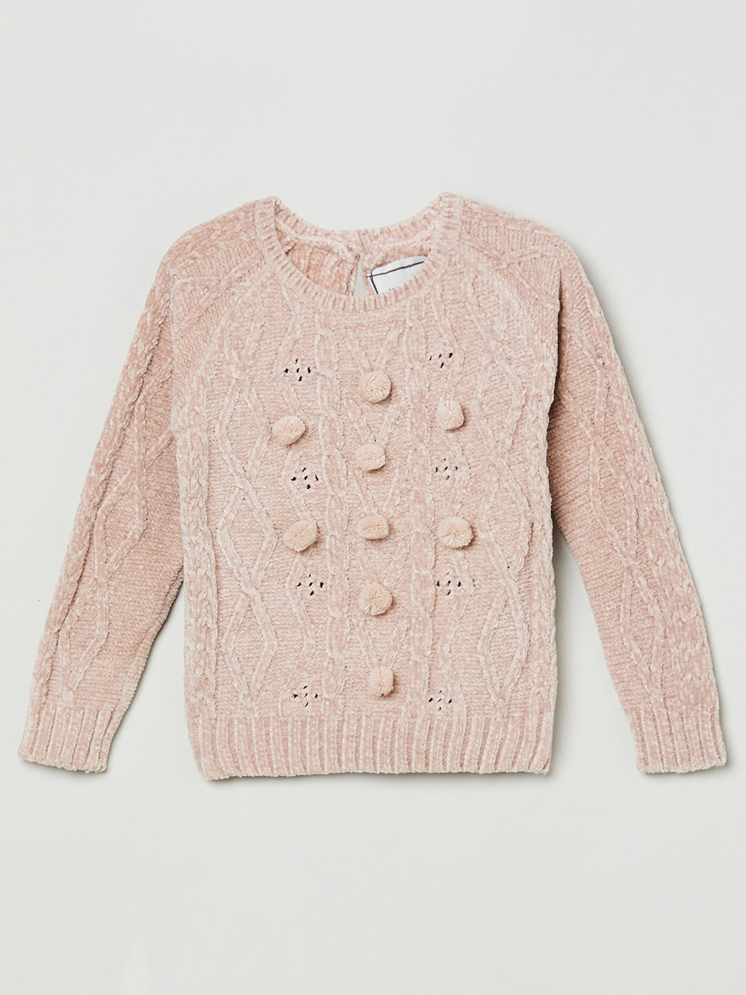 

max Girls Pink Cable Knit Sweater Vest