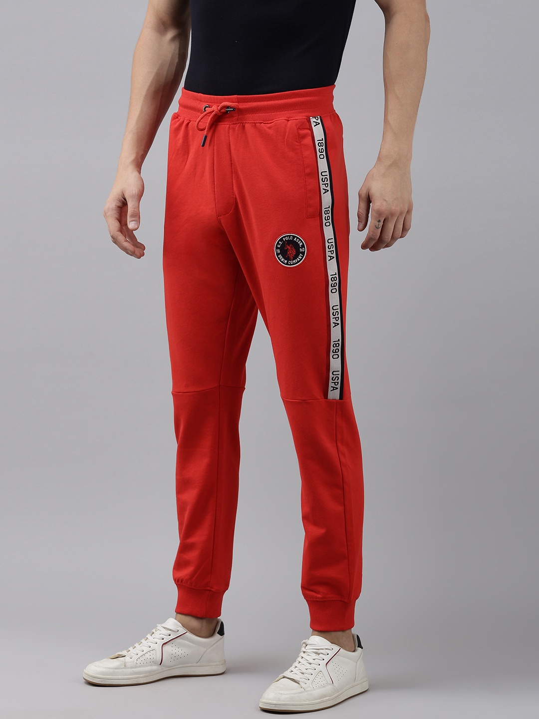 

U.S. Polo Assn. Denim Co. Men Red & White Printed Joggers