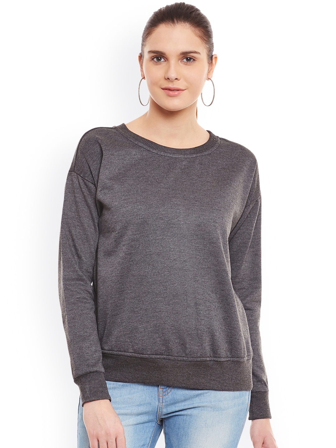 

Belle Fille Charcoal Grey Sweatshirt with Sequinned Detail
