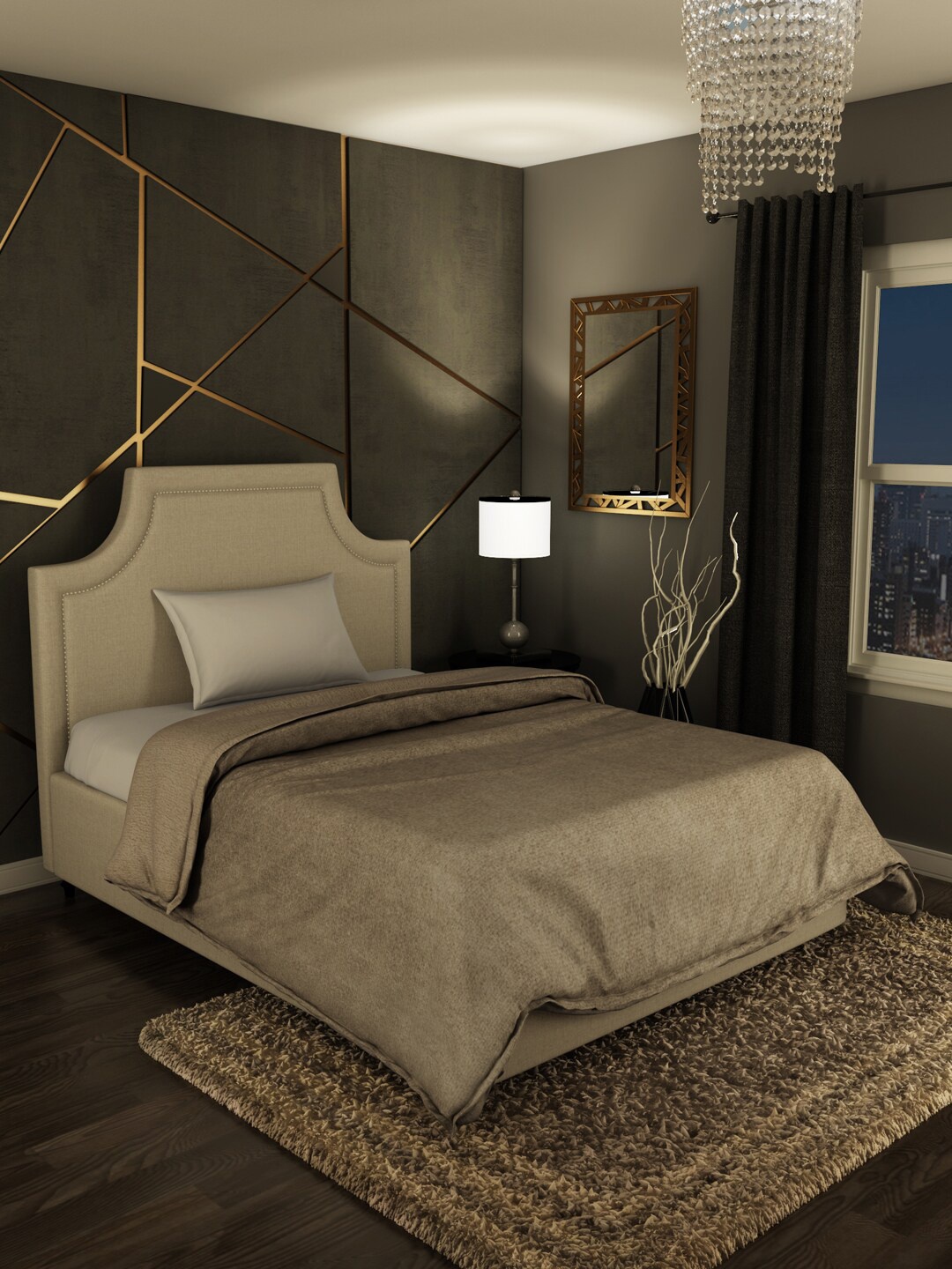 

SPACES Brown AC Room 450 GSM Single Bed Blanket