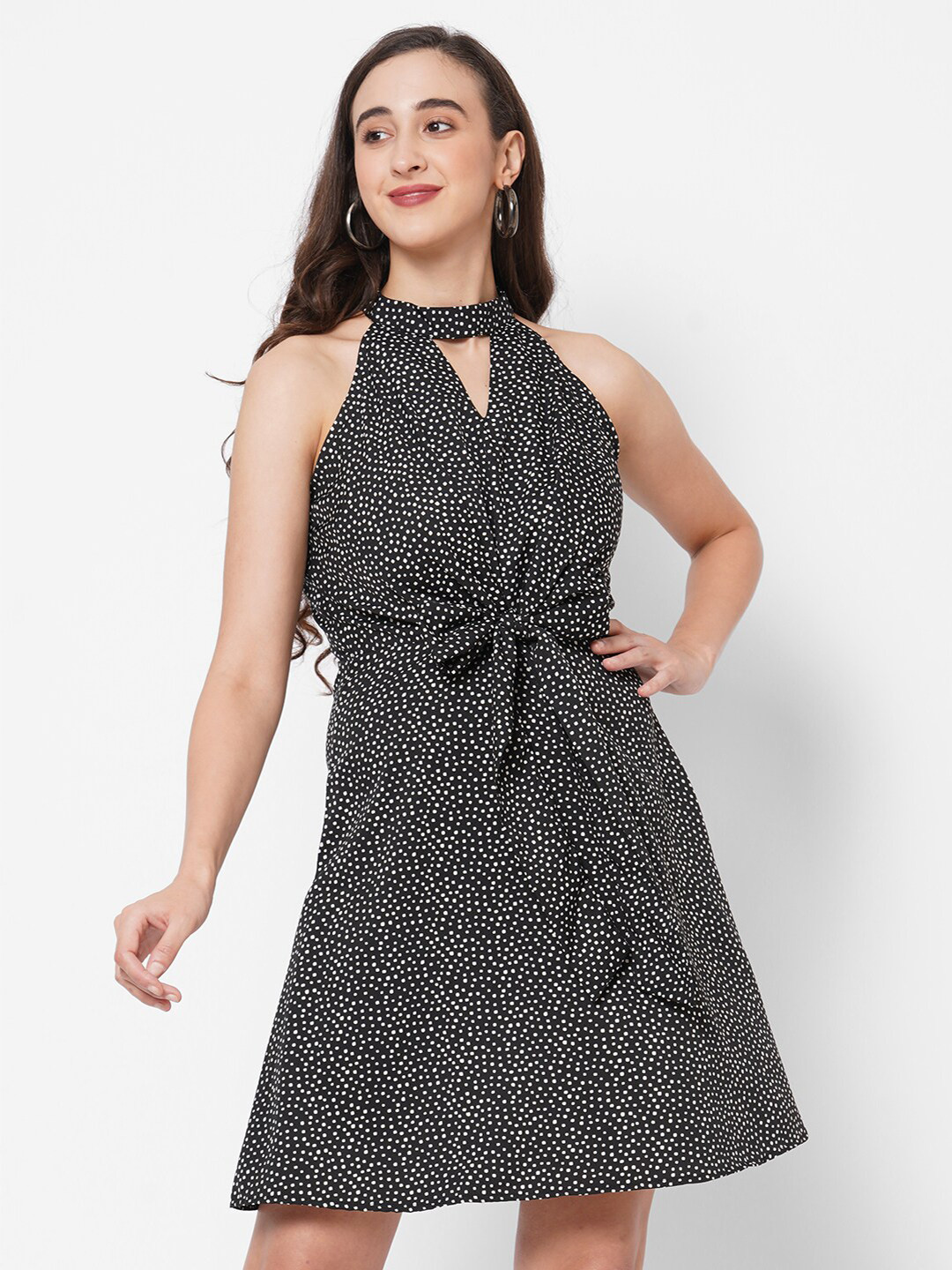 

PAPA BRANDS Black Halter Neck Dress