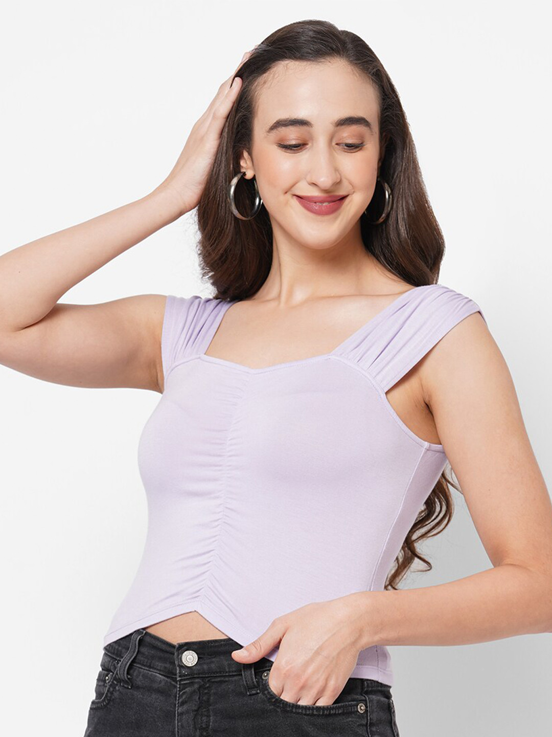 

PAPA BRANDS Lavender Crop Top