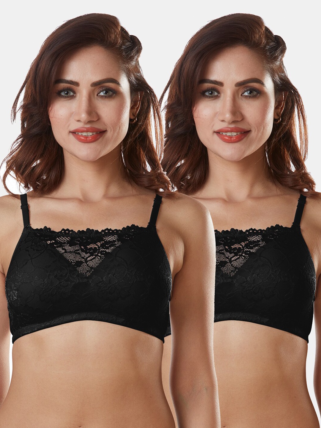 

Sonari Black Pack Of 2 Floral Bras- Heavily Padded miracleblackblack30B