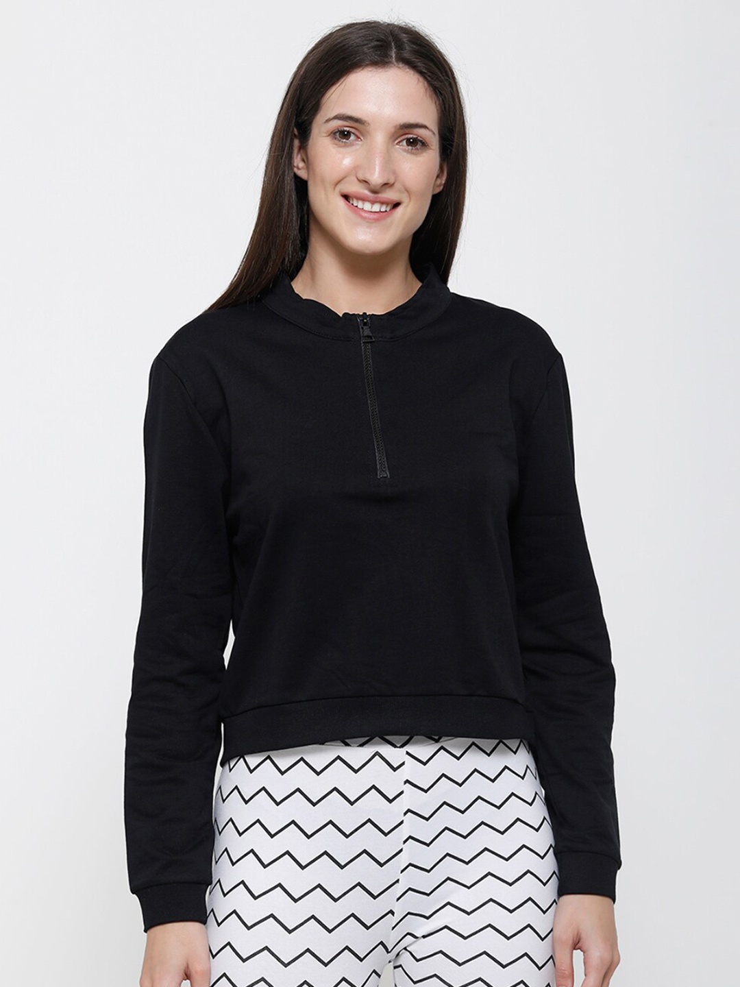 

De Moza Women Black Sweatshirt