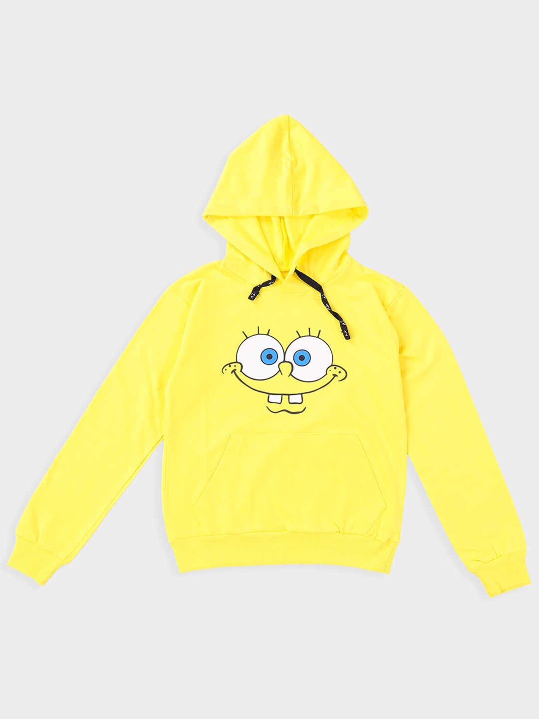 

NOT Unisex Kids Yellow Printed Hooded Sweatshirt