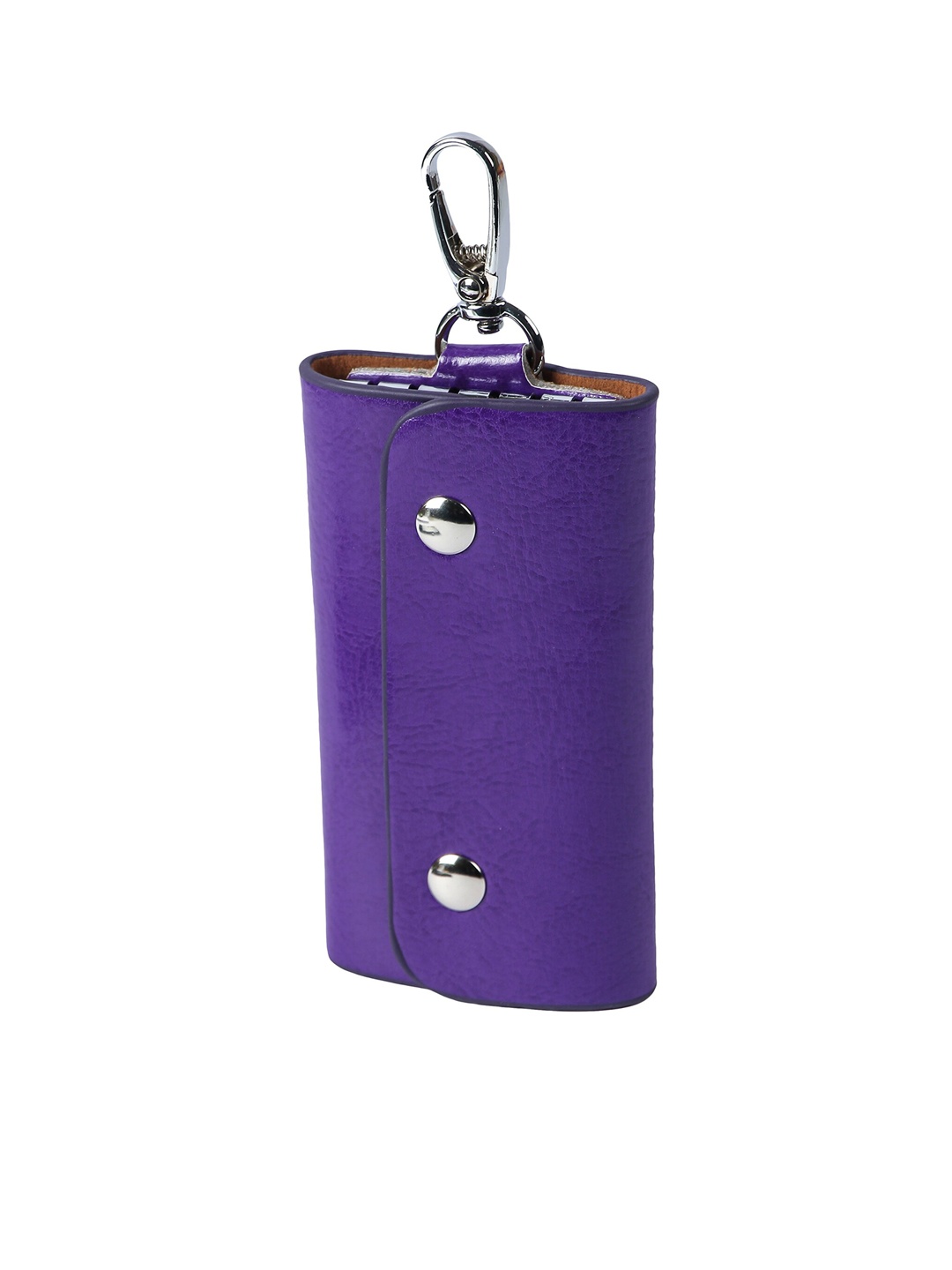 

Instabuyz Purple Solid Leather Keychain