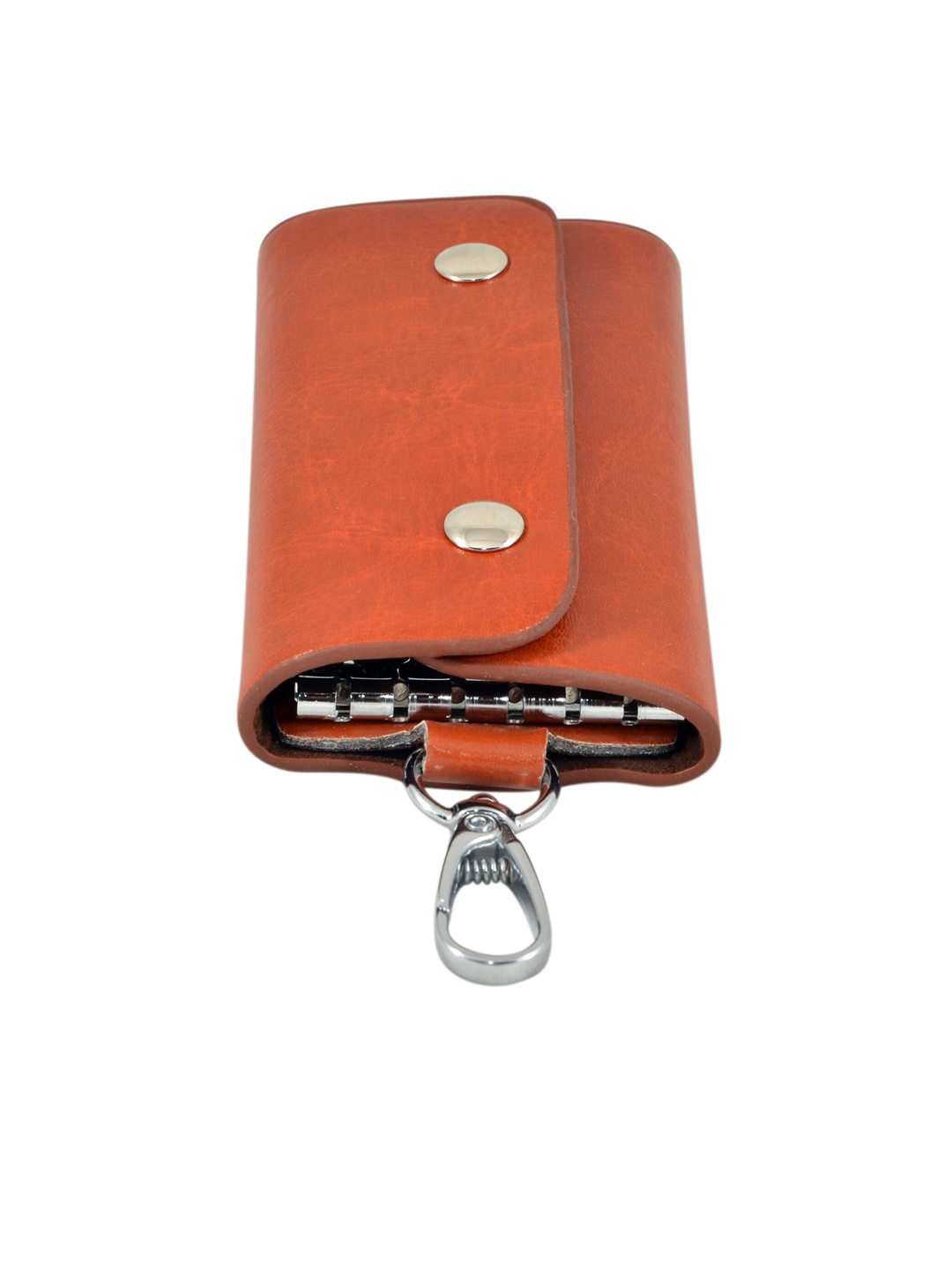 

Instabuyz Brown Solid Leather Keychain