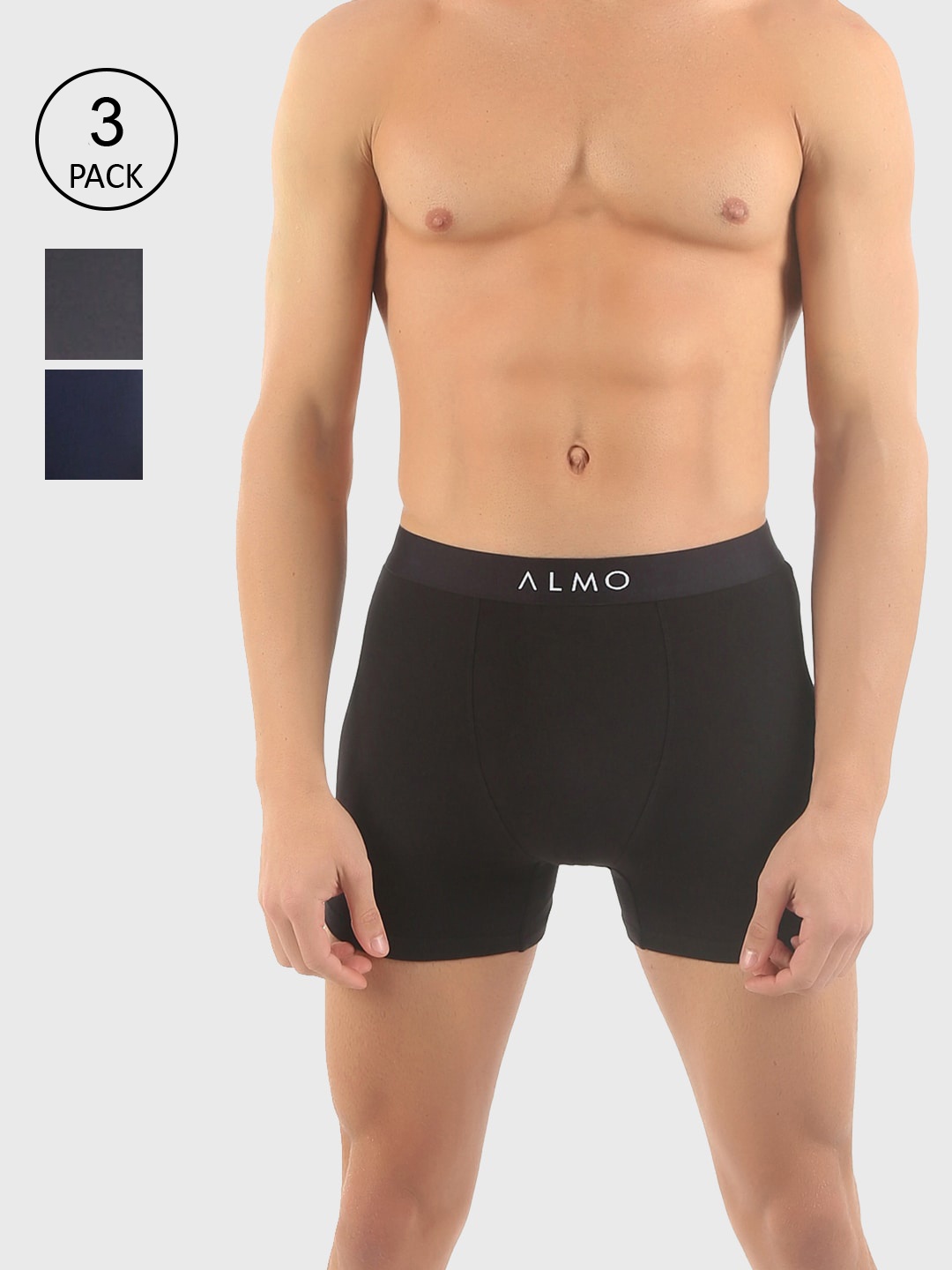 

Almo Men Solid Organic Cotton Boxer - MultiPack Set, Multi