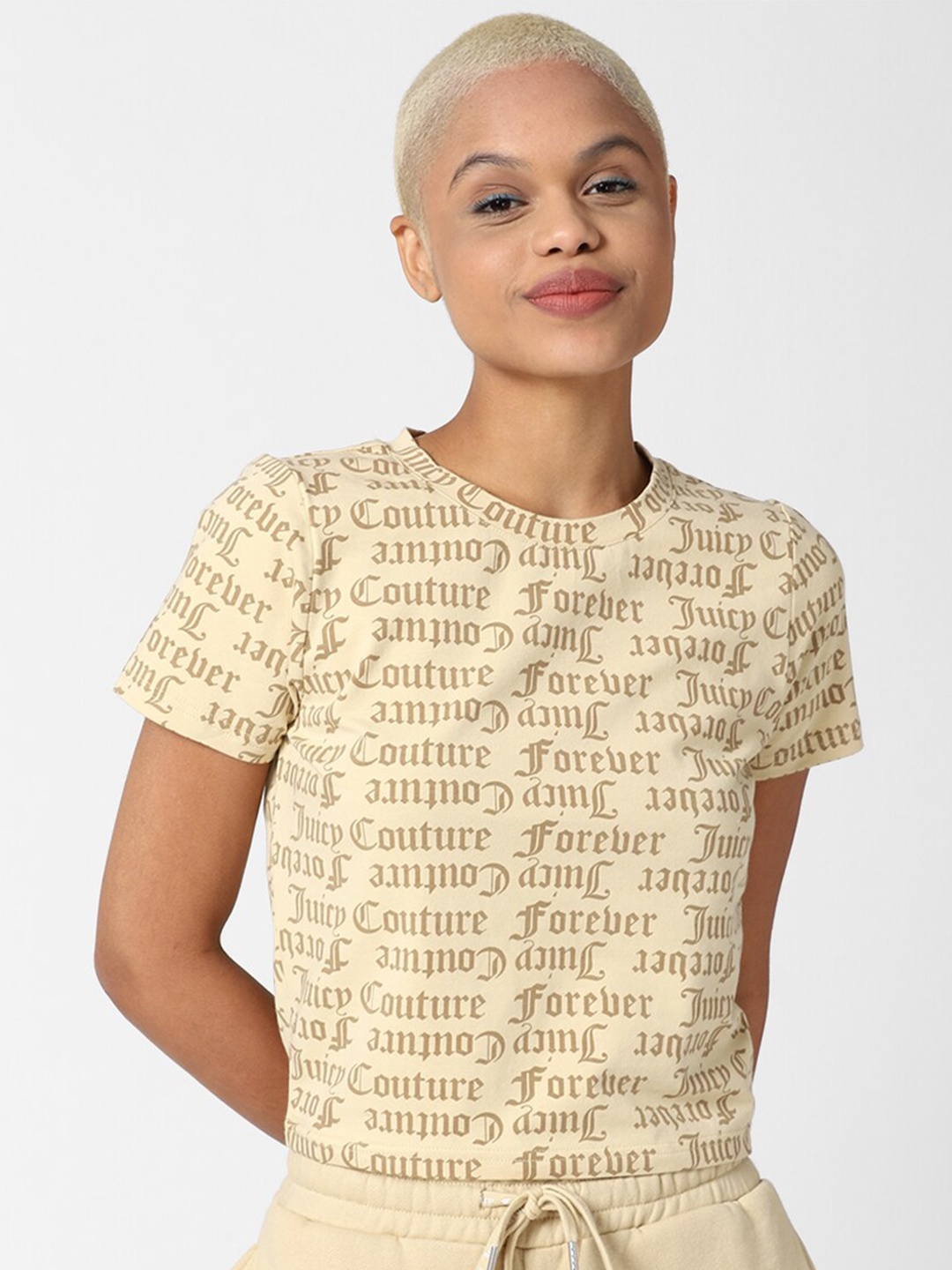 

FOREVER 21 Brown Print Top