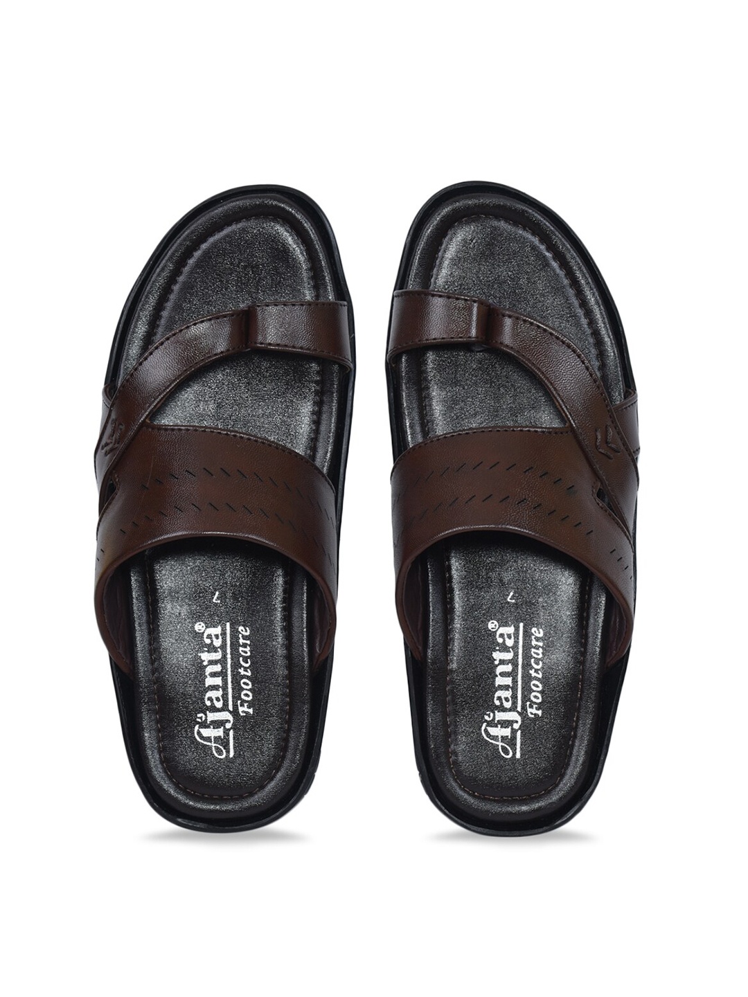 

Ajanta Men Brown Comfort Sandals