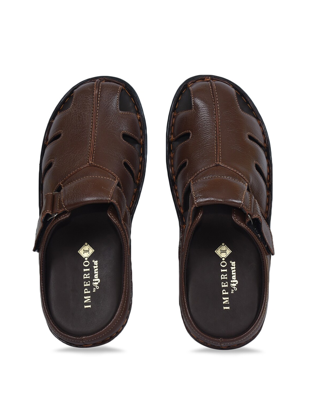 

Ajanta Men Brown Comfort Sandals