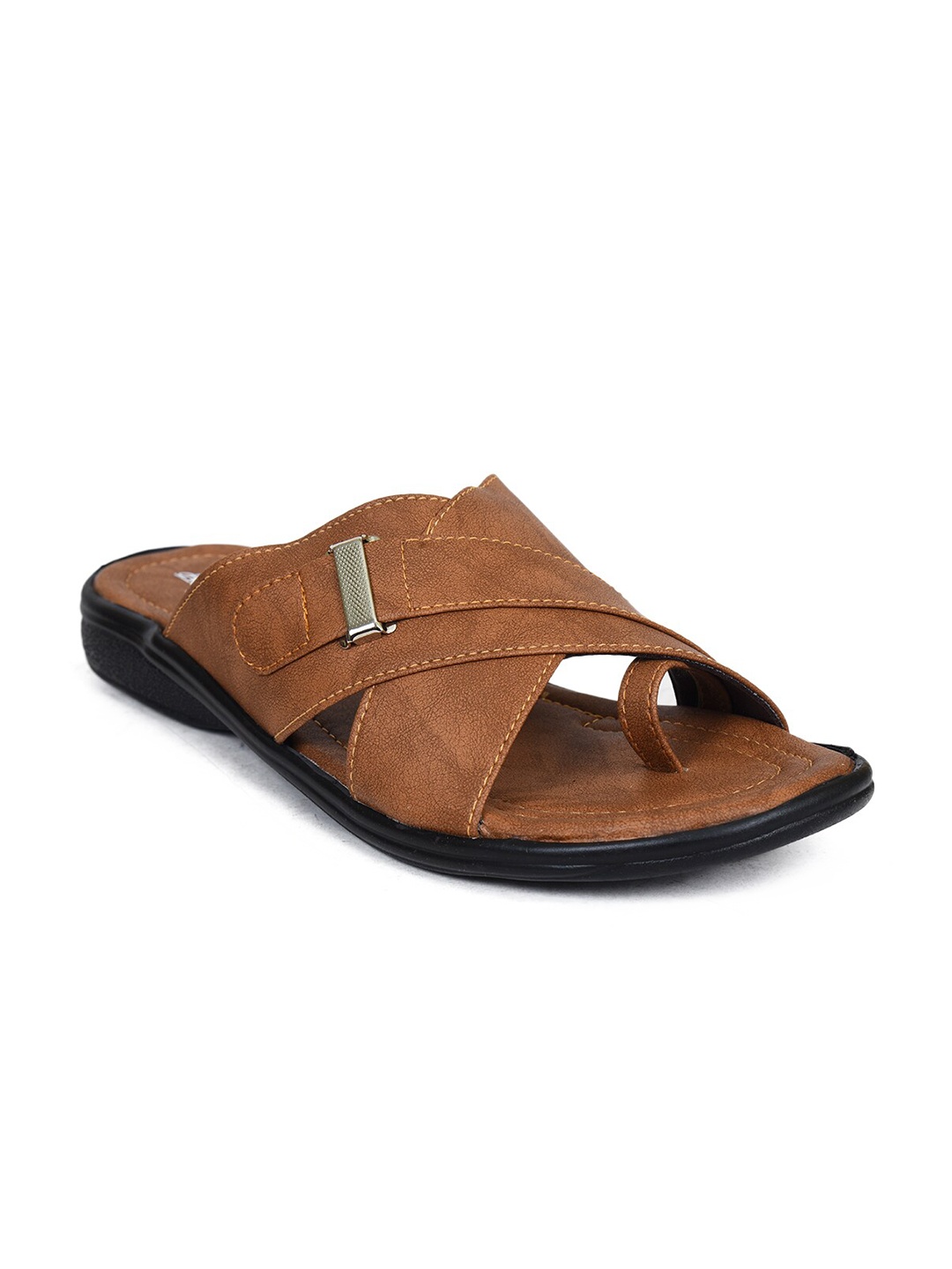 

Ajanta Men Tan Brown Comfort Sandals