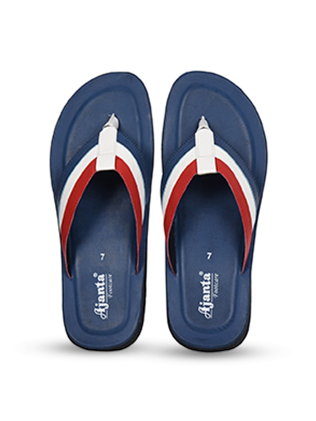 

Ajanta Men Blue & Red Thong Flip-Flops