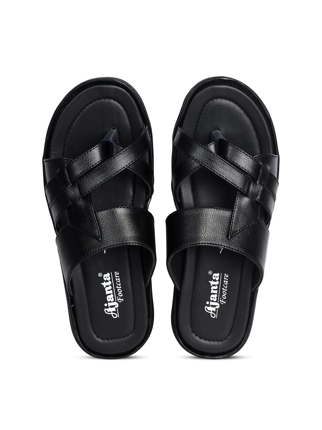 

Ajanta Men Black Comfort Sandals