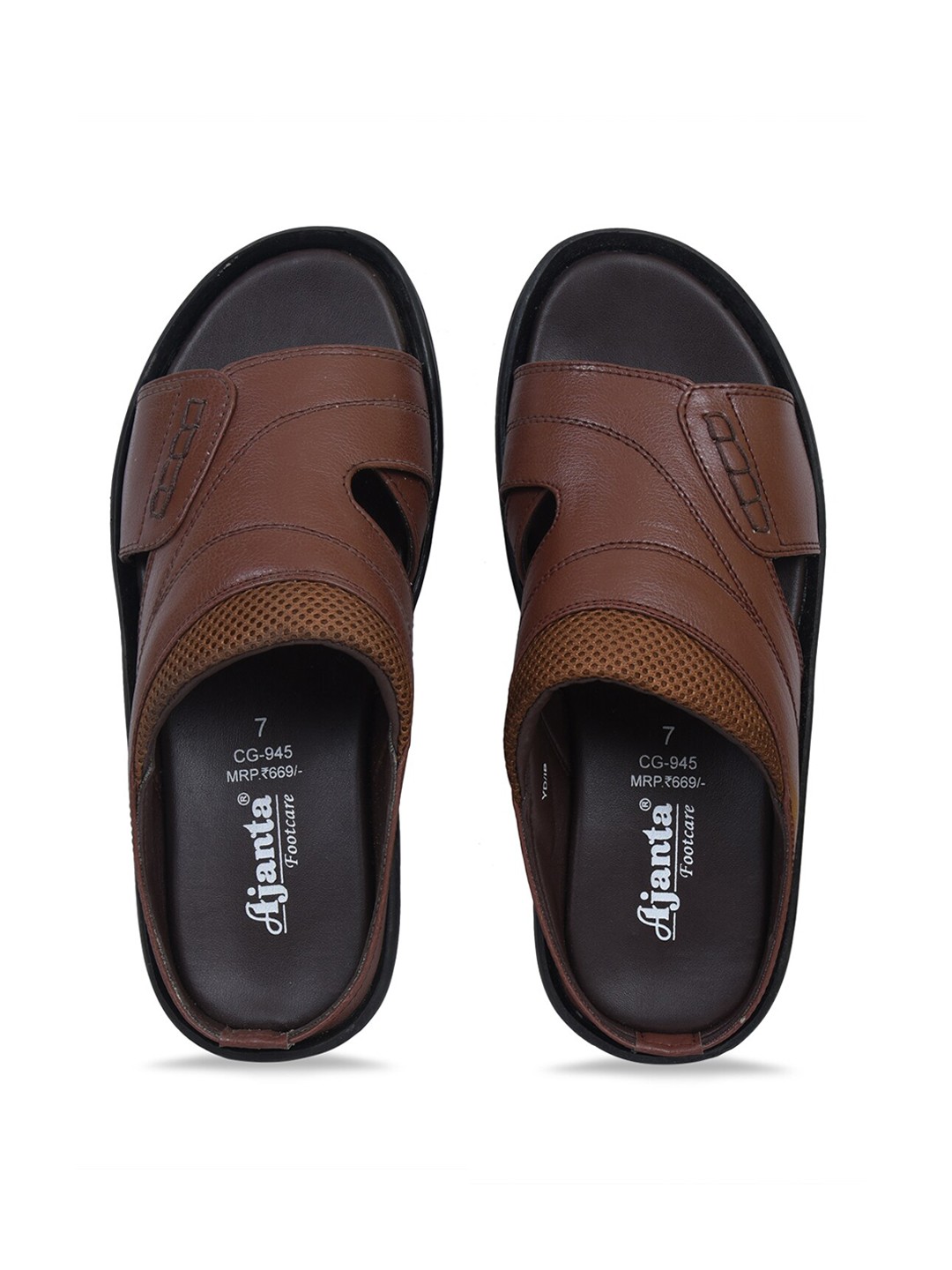 

Ajanta Men Brown & Black Slip-On
