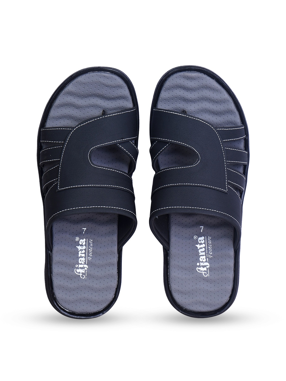 

Ajanta Men Black Comfort Sandals