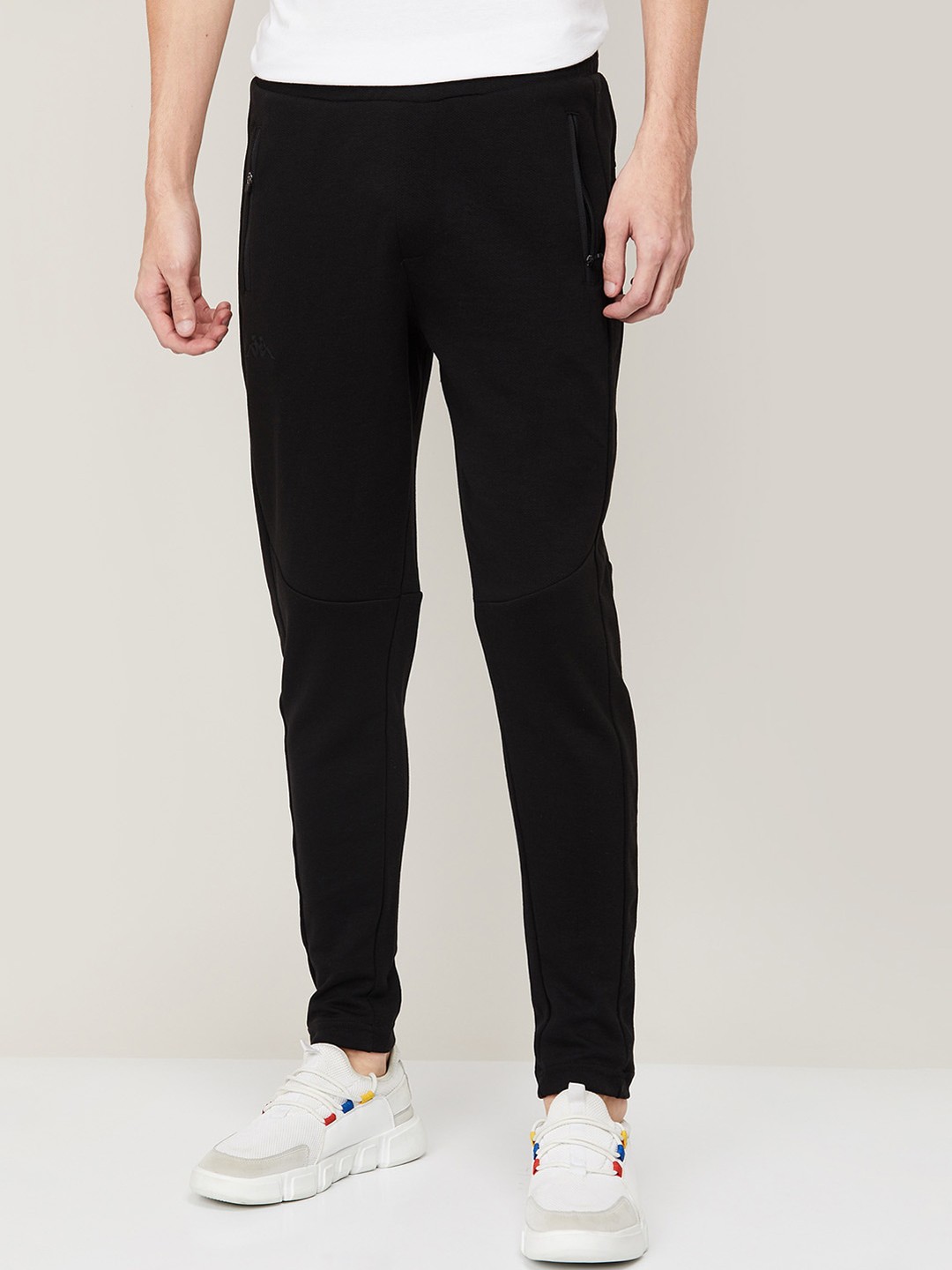 

Kappa Men Black Solid Track Pants