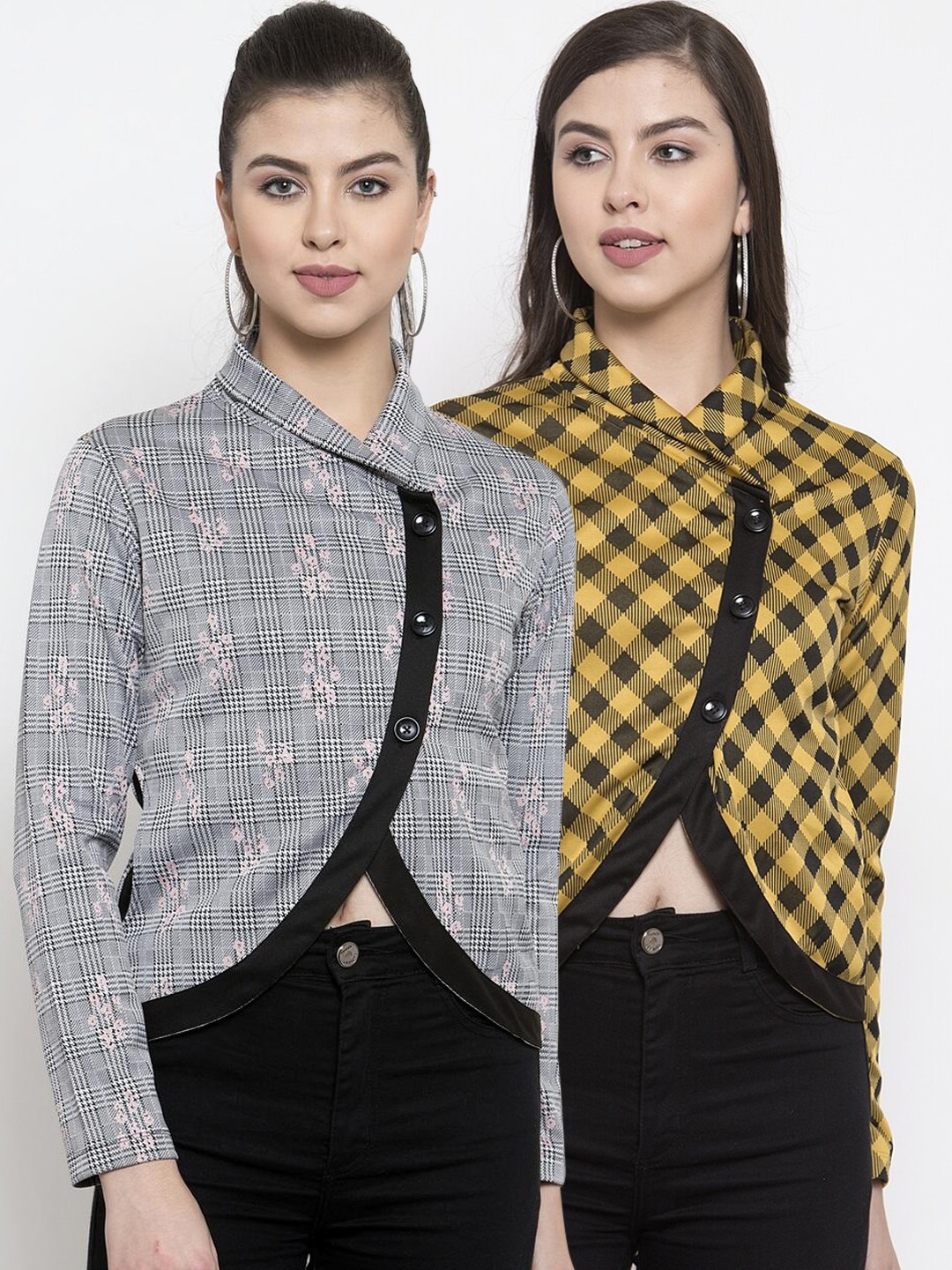 

armure Women Mustard Lightweight Crop Tailored Jacket
