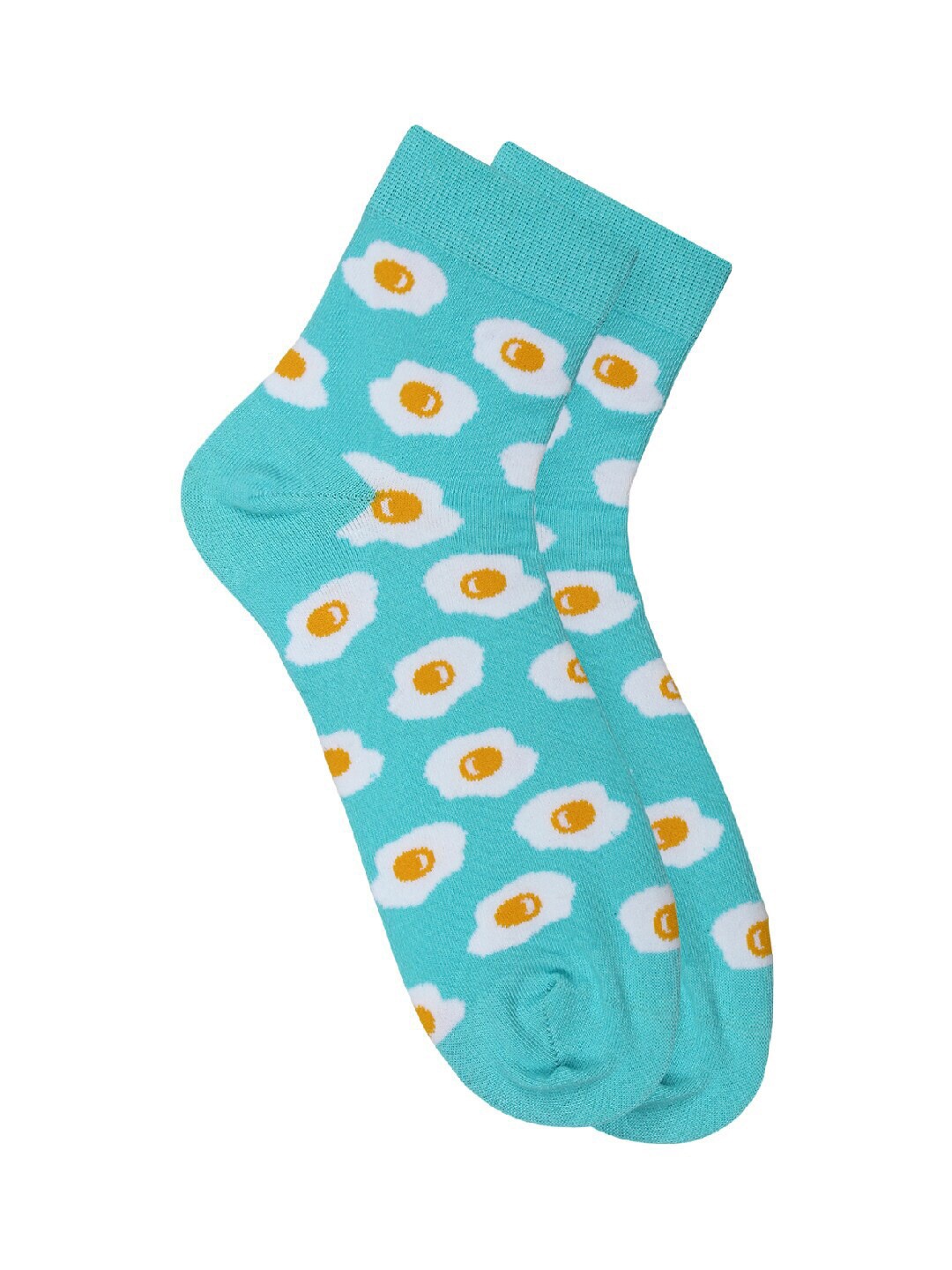 

Soxytoes Unisex Blue & Yellow Patterned Ankle-Length Socks