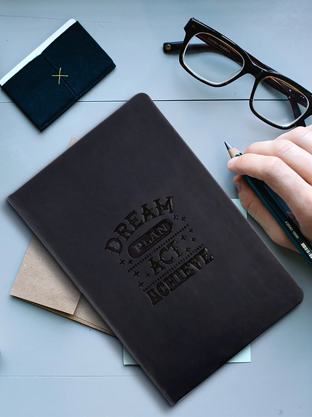 

Doodle Black Embossed Action Plan Productivity 2022 Planner