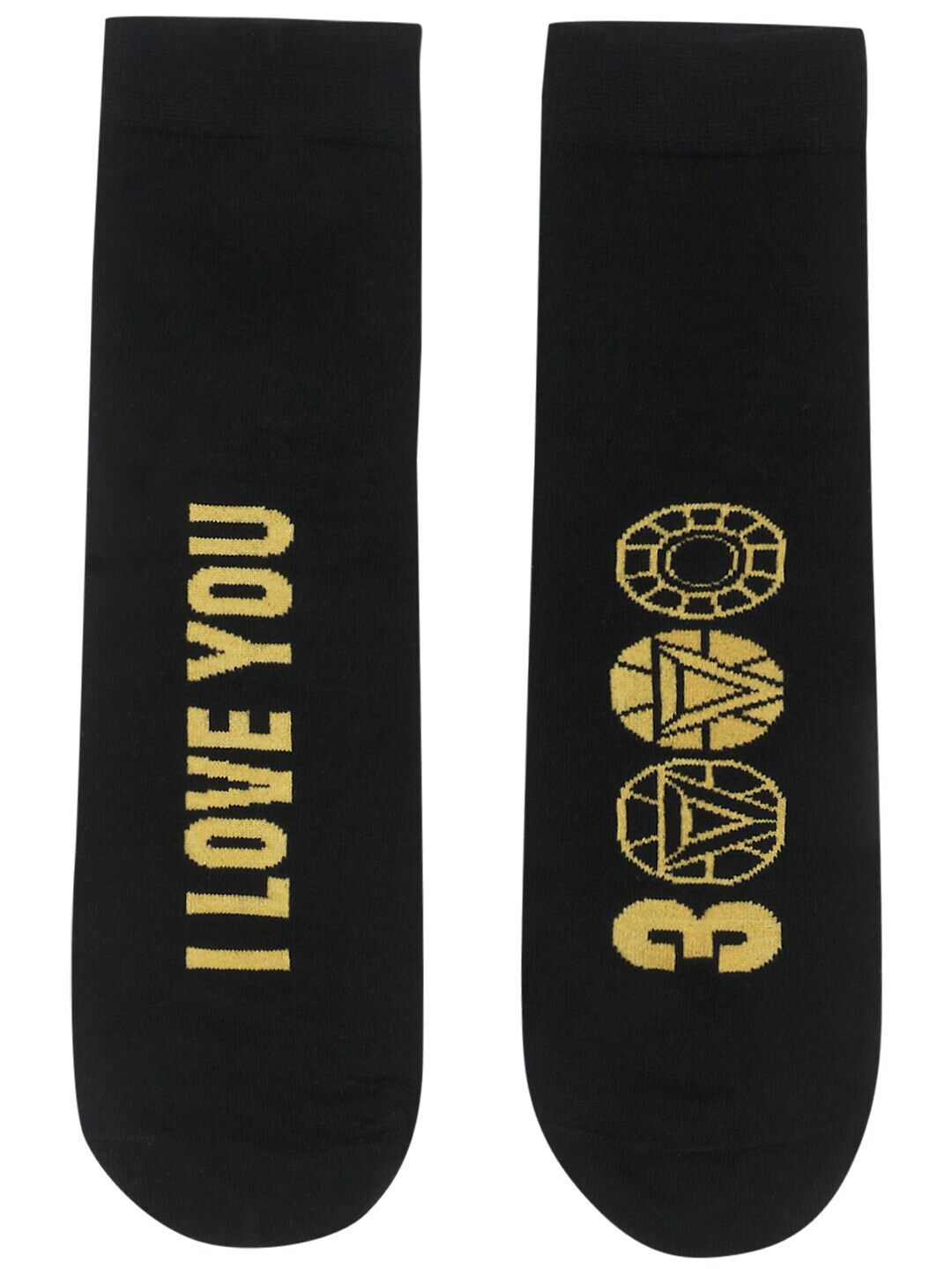 

Soxytoes Unisex Black & Yellow Patterned Pure Combed Cotton Ankle-Length Socks
