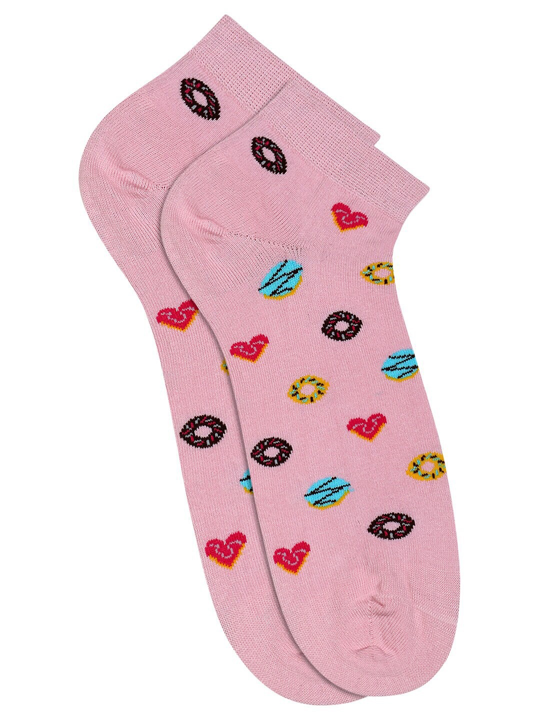 

Soxytoes Pink & Red Patterned Ankle-Length Socks