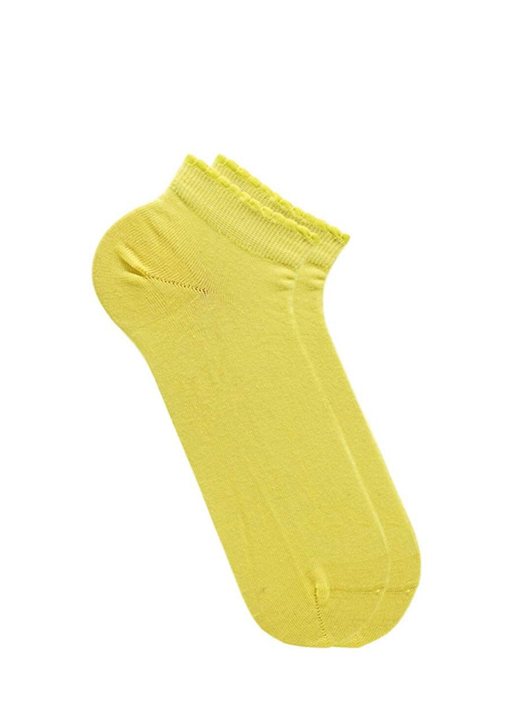 

Soxytoes Unisex Yellow Solid Ankle-Length Socks
