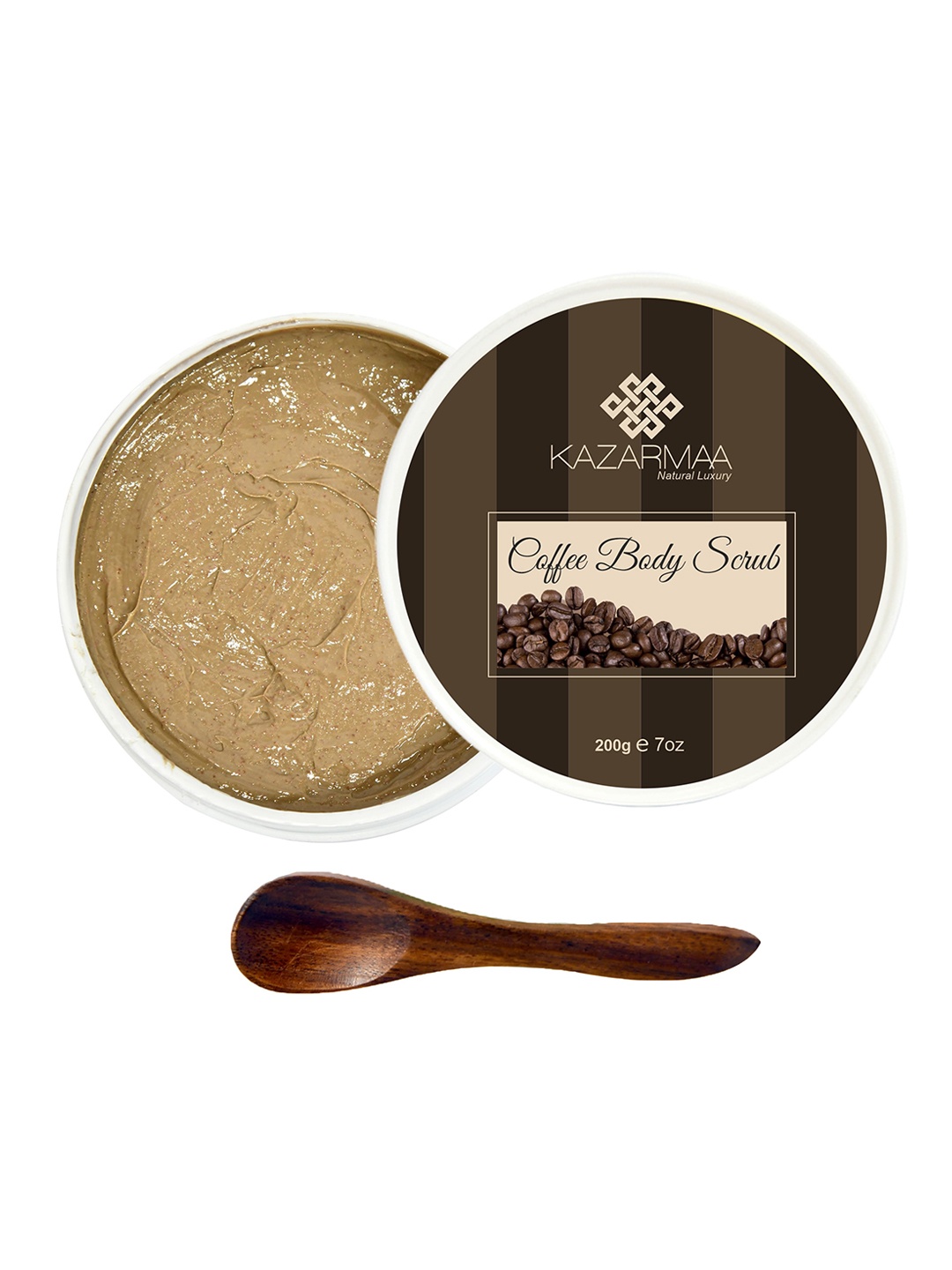 

KAZARMAA Exfoliating, De-tan, Cellulite Reducing Coffee Body Scrub 200g, Brown