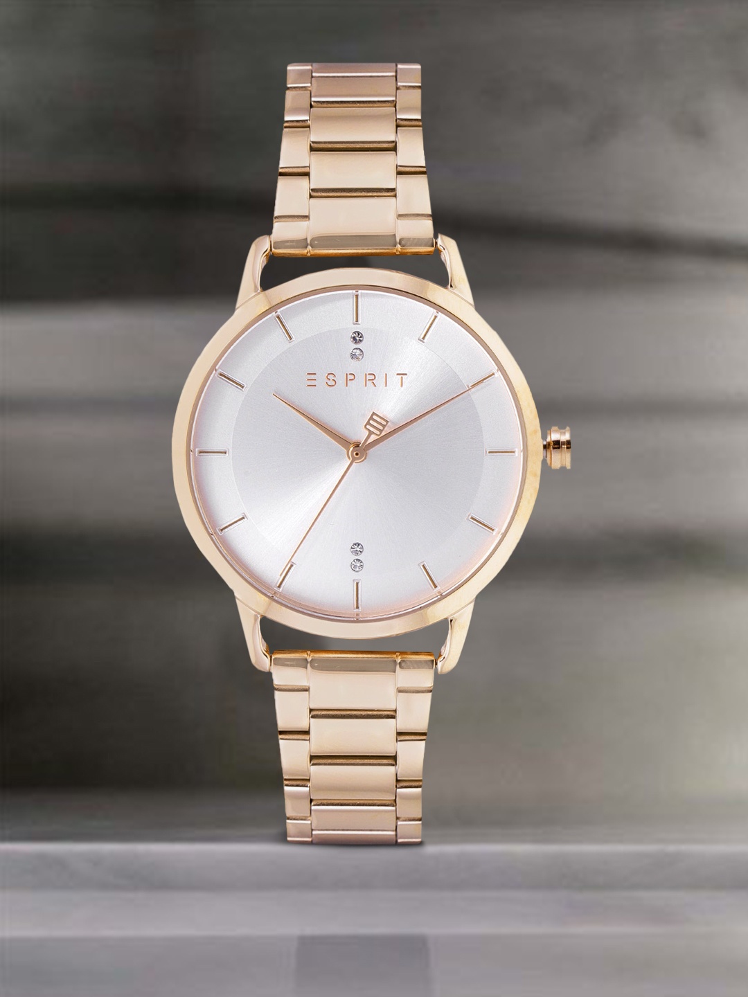 

ESPRIT Women Silver-Toned Dial & Gold Toned Bracelet Straps Analogue Watch ES1L215M0095