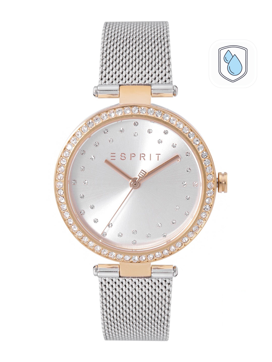 

ESPRIT Women Silver-Toned Embellished Analogue Watch ES1L199M0075