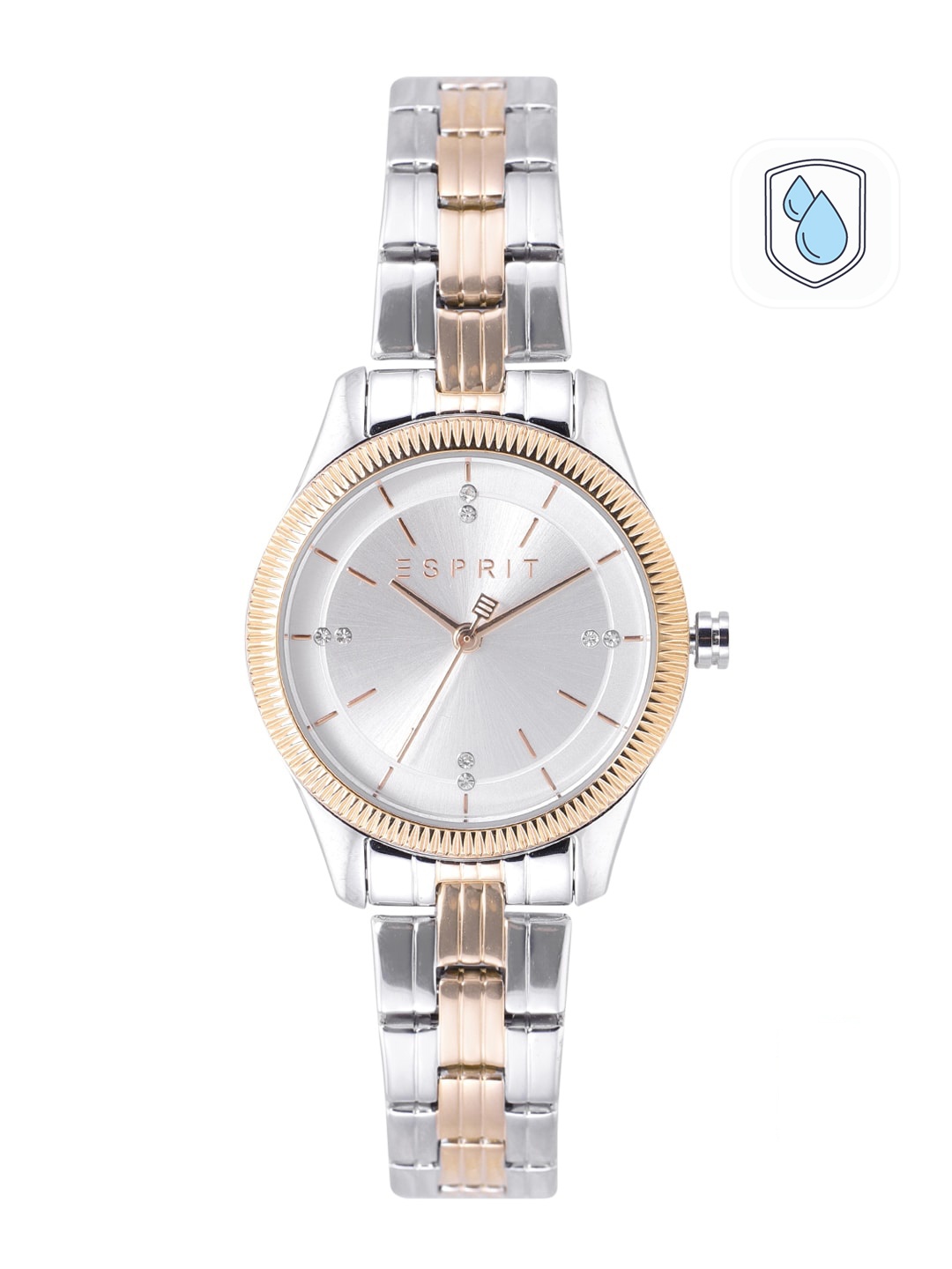 

ESPRIT Women Silver-Toned Dial & Bracelet Style Straps Analogue Watch ES1L215M0115