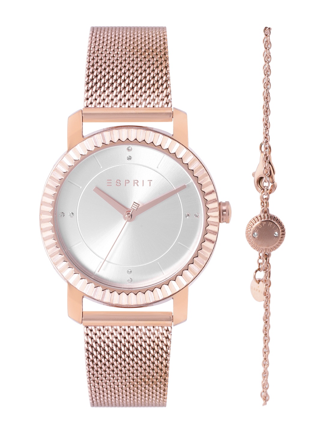 

ESPRIT Women Silver-Toned Analogue Watch ES1L184M0035 & Bracelet