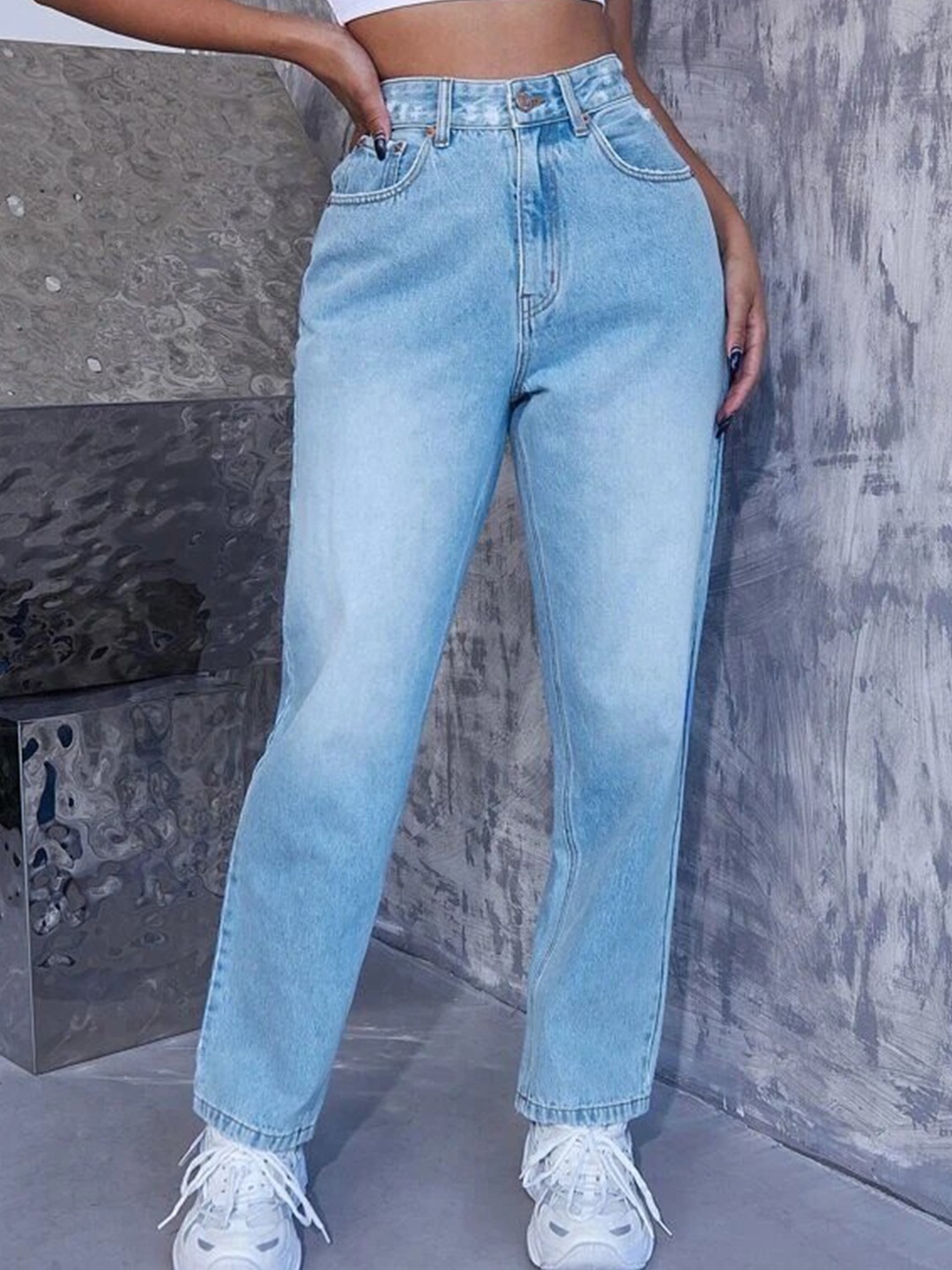

Kotty Women Blue High-Rise Light Fade Jeans