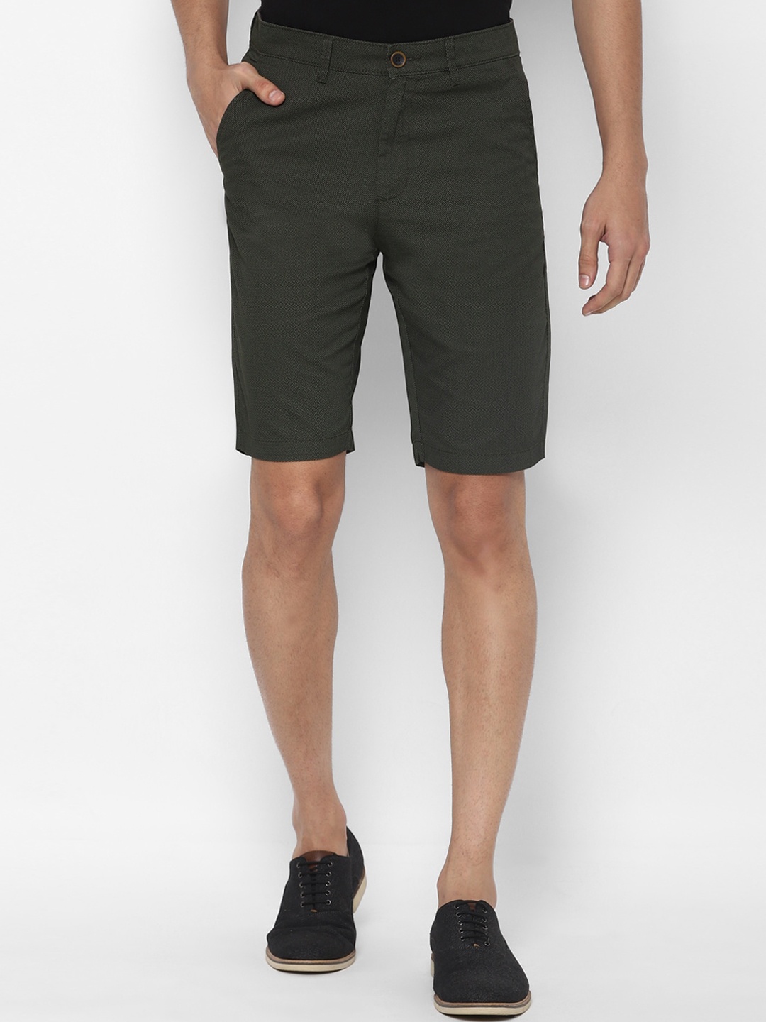 

Allen Solly Men Grey Slim Fit Shorts