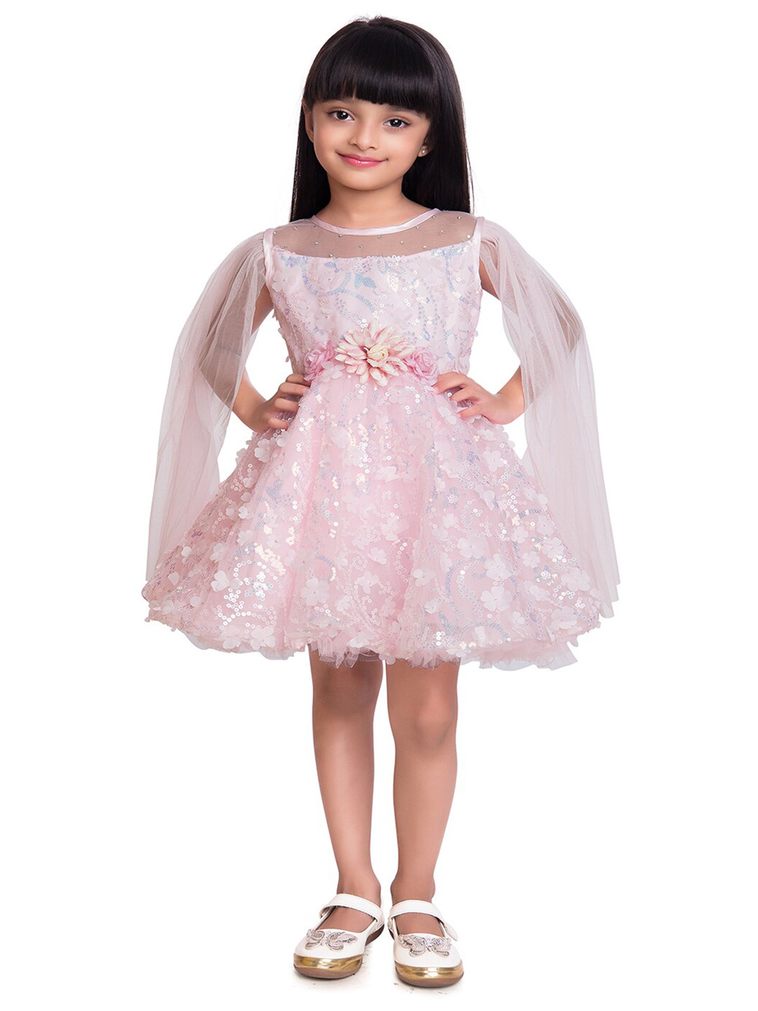 

BETTY Girls Pink Net Dress