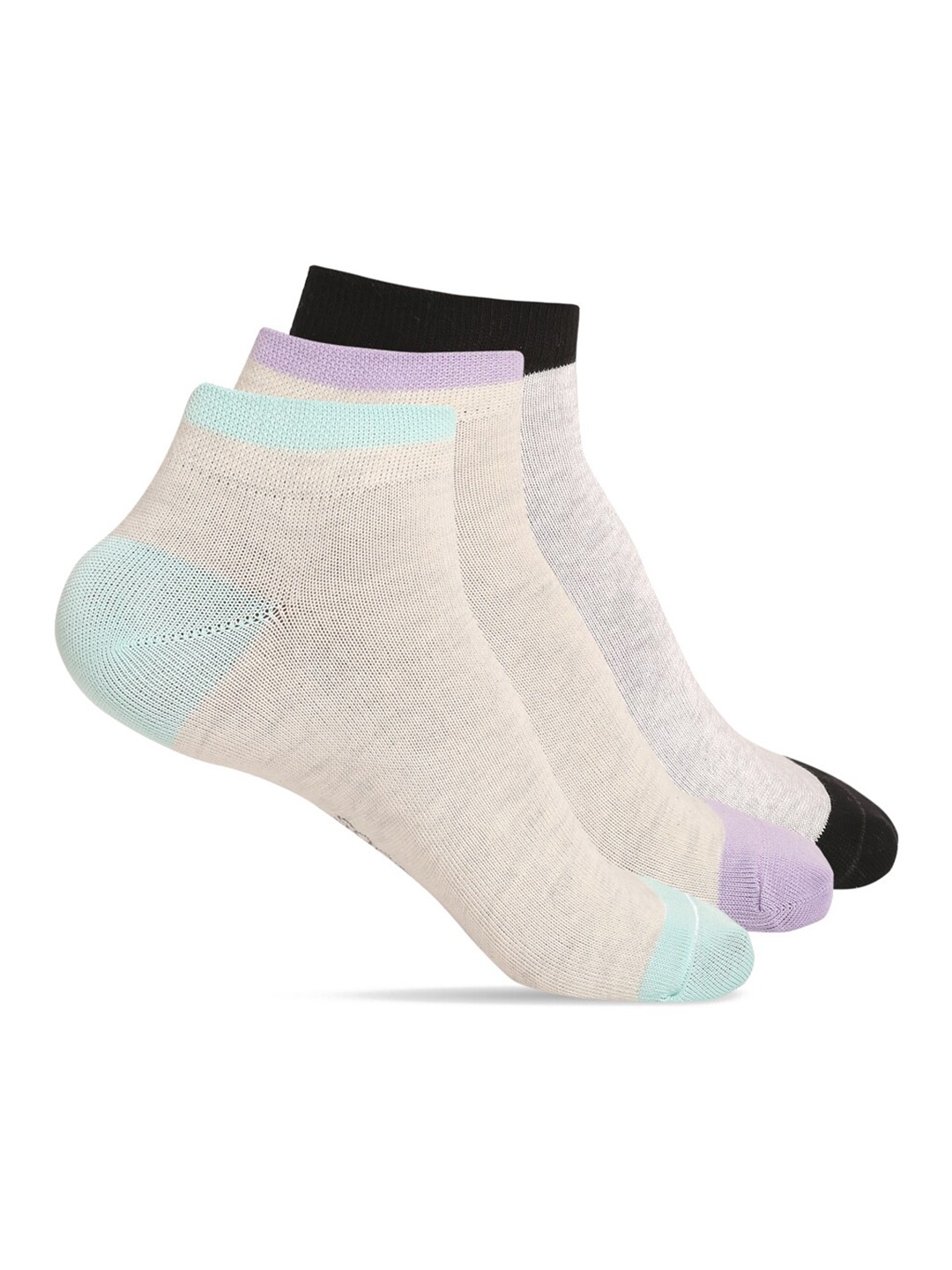 

MUTAQINOTI Women Pack of 3 Cotton Ankle Length Socks, Purple