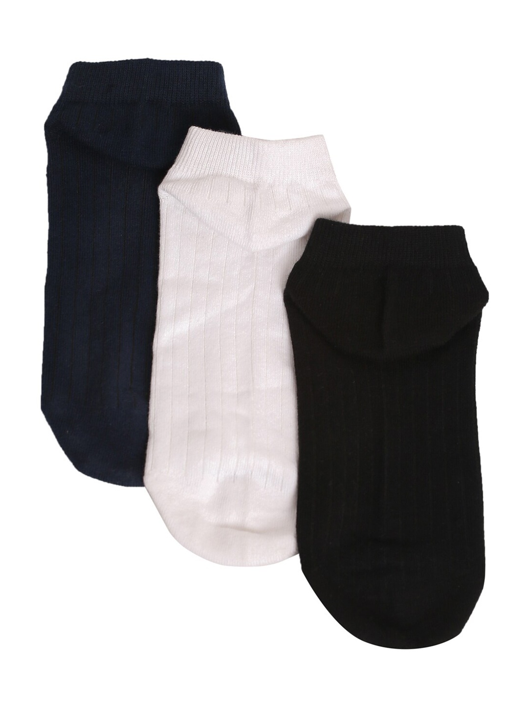

MUTAQINOTI Men Pack Of 3 Sports Ankle Length Sneakers Antimicrobial Socks, Black