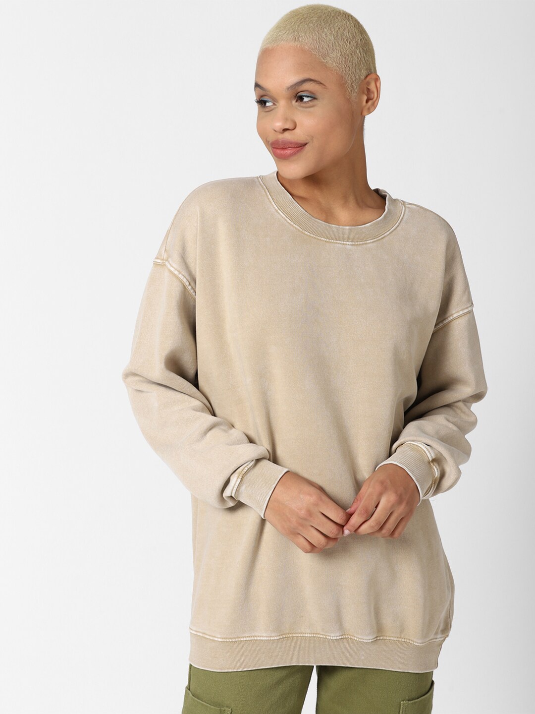 

FOREVER 21 Women Brown Pullover