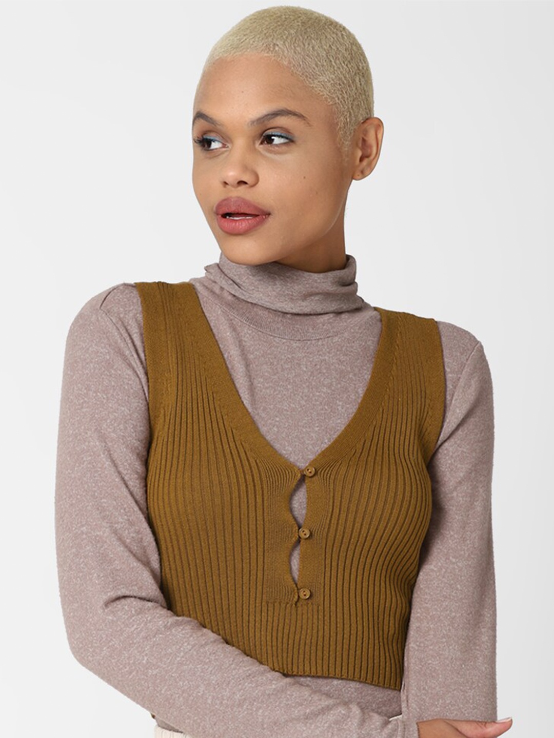 

FOREVER 21 Women Brown Cardigan