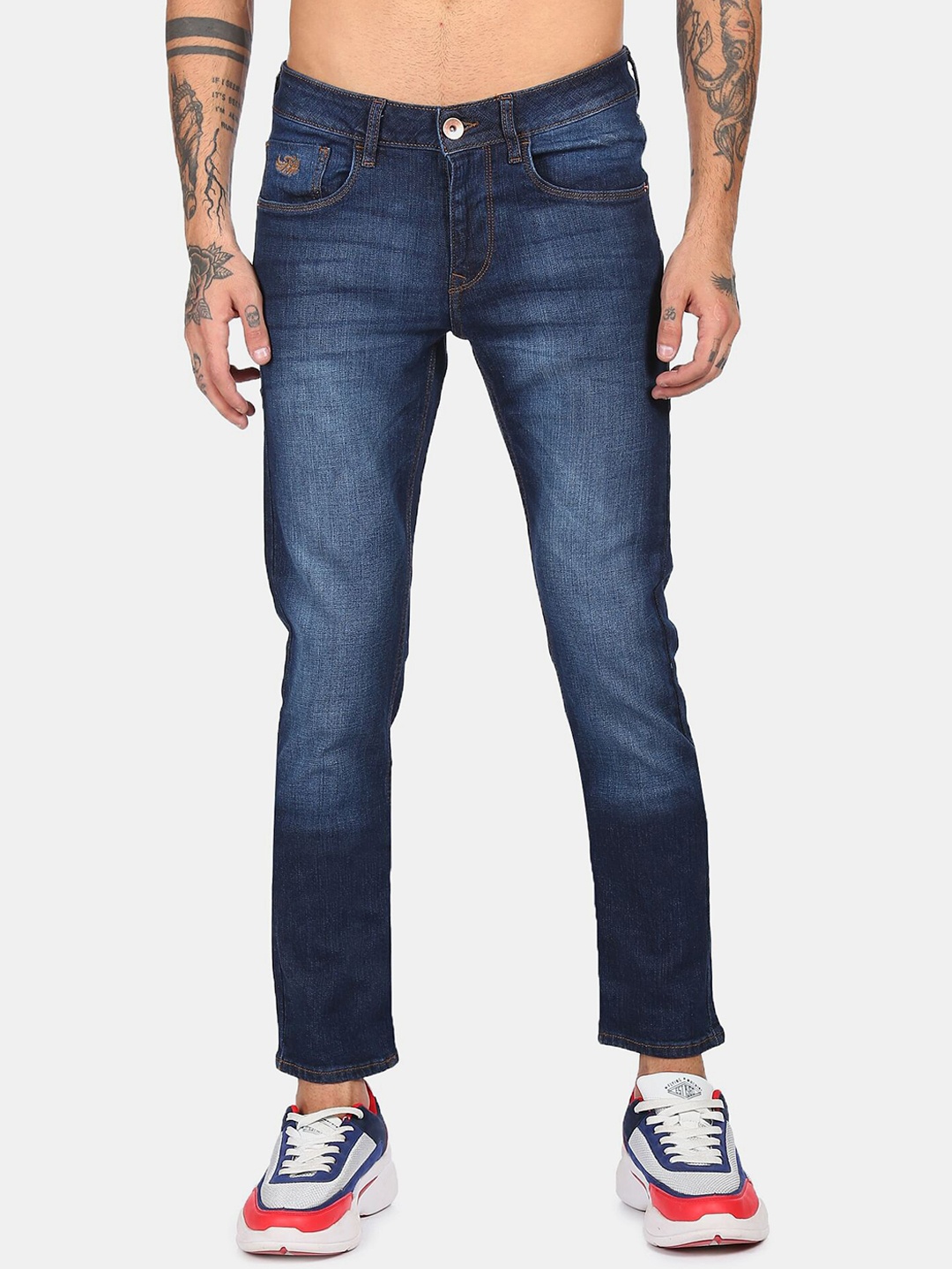 

Flying Machine Men Blue Slim Fit Heavy Fade Jeans