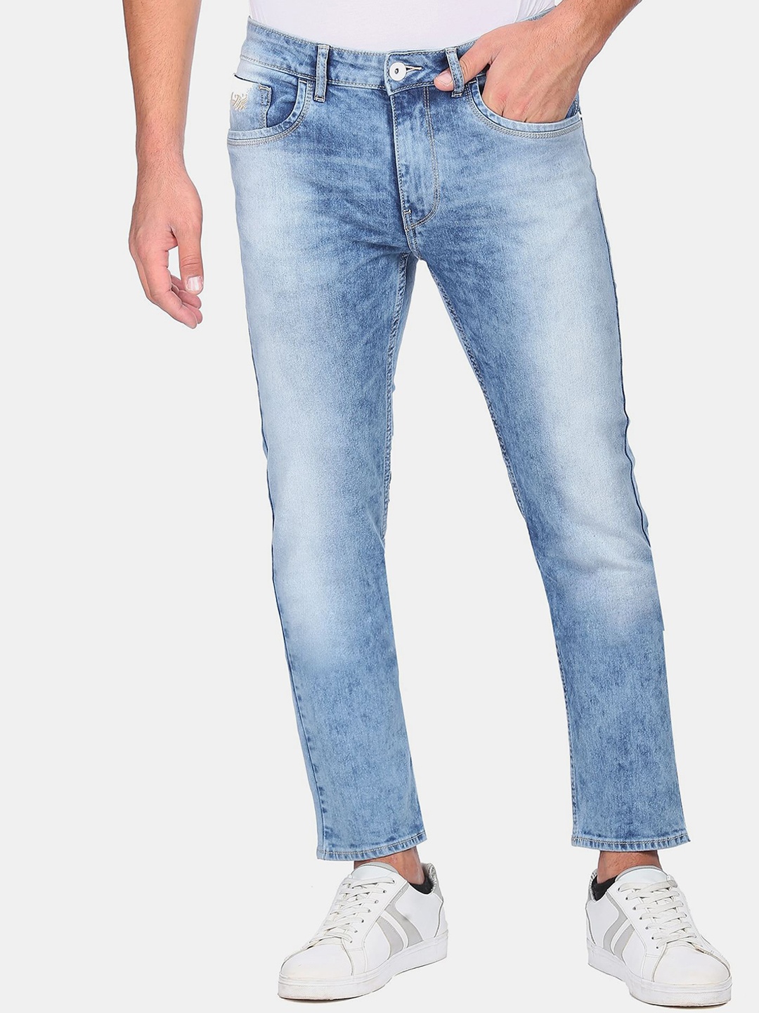 

Flying Machine Men Blue Slim Fit Heavy Fade Jeans