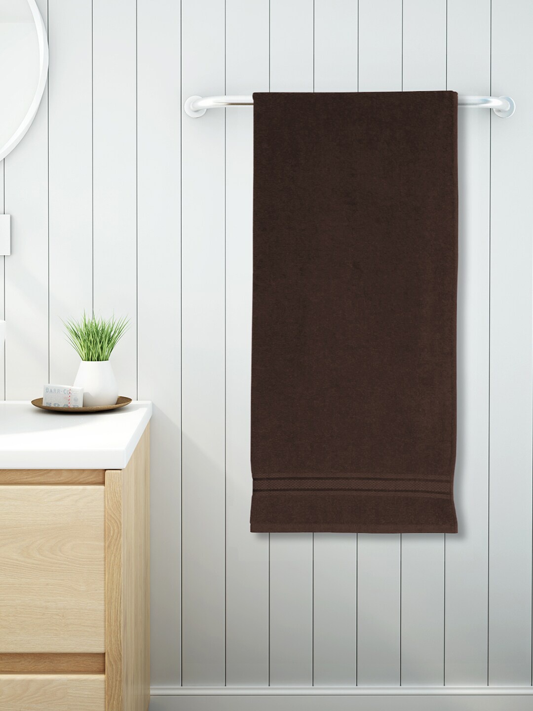 

CORE Designed by SPACES Brown Solid 400 GSM Pure Cotton Bath Towel