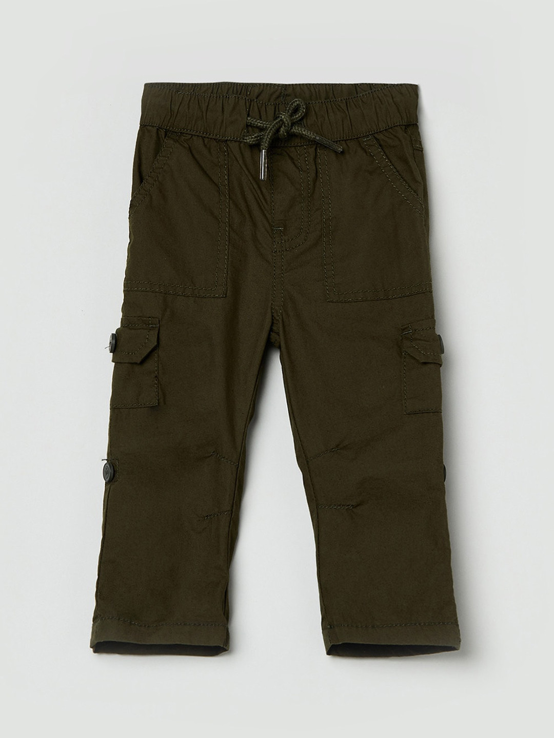 

max Boys Olive Green Cargos Trousers