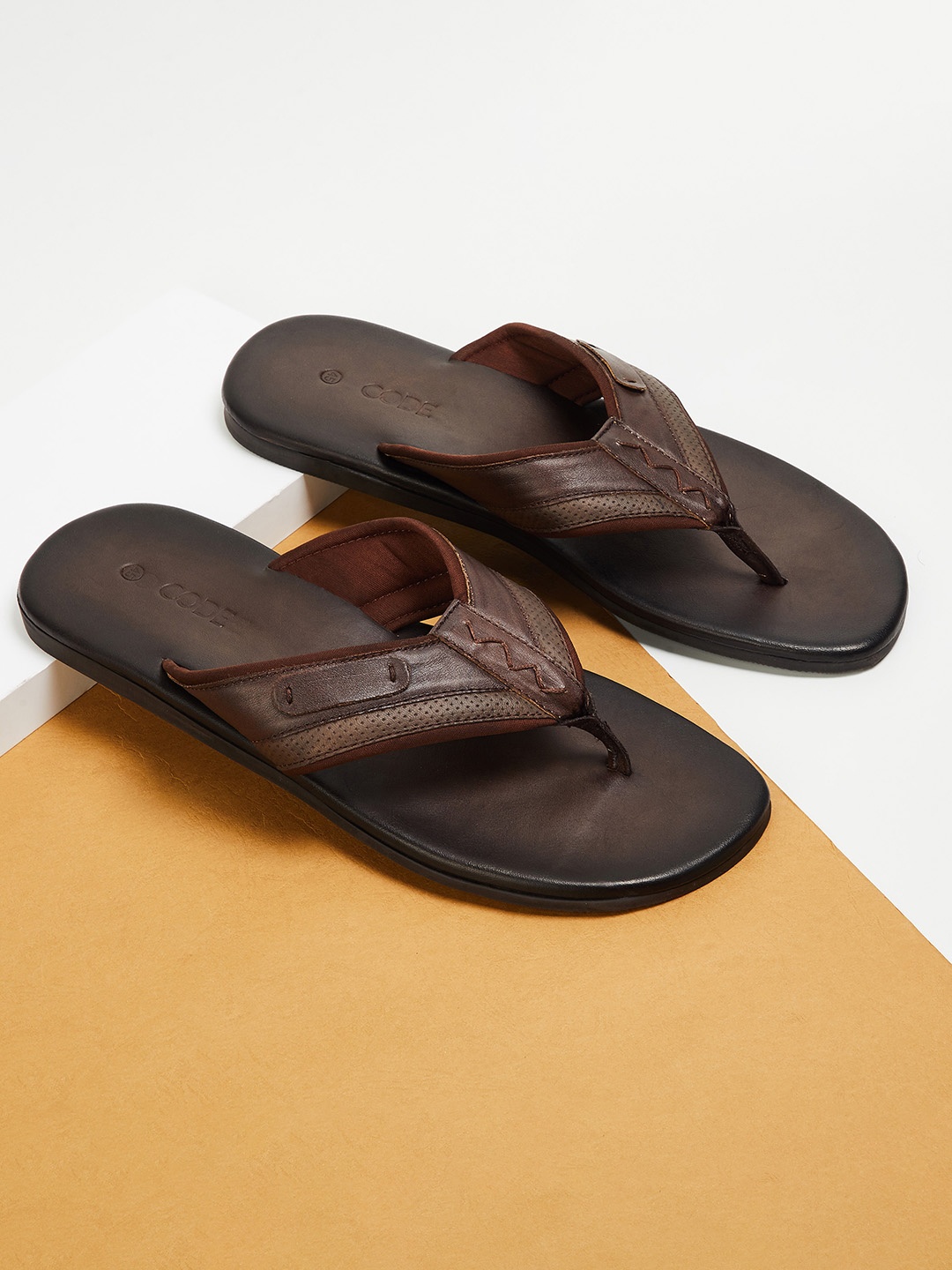 

CODE by Lifestyle Men Brown Thong Flip-Flops