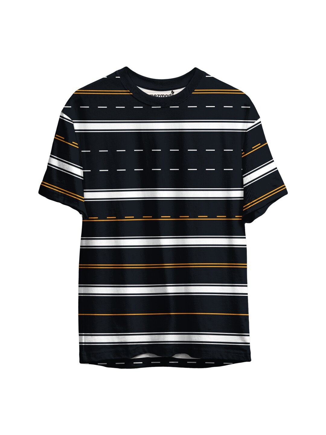 

mezmoda Boys Black & White Striped T-shirt