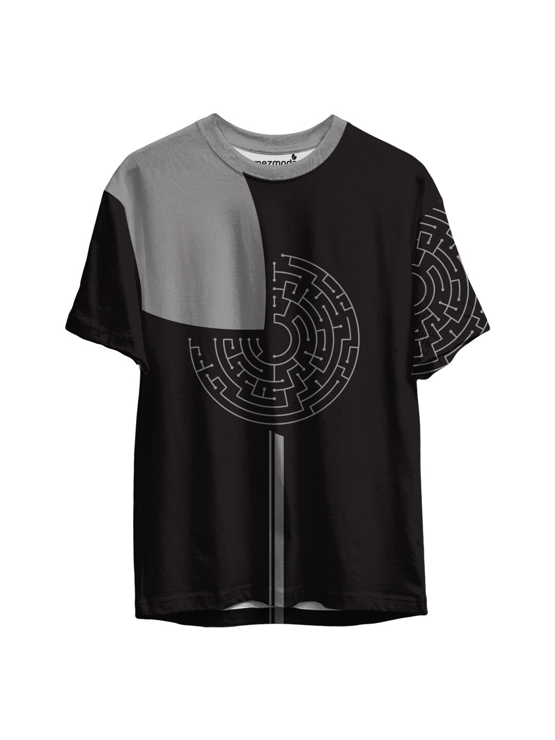 

mezmoda Boys Black & Grey Printed T-shirt