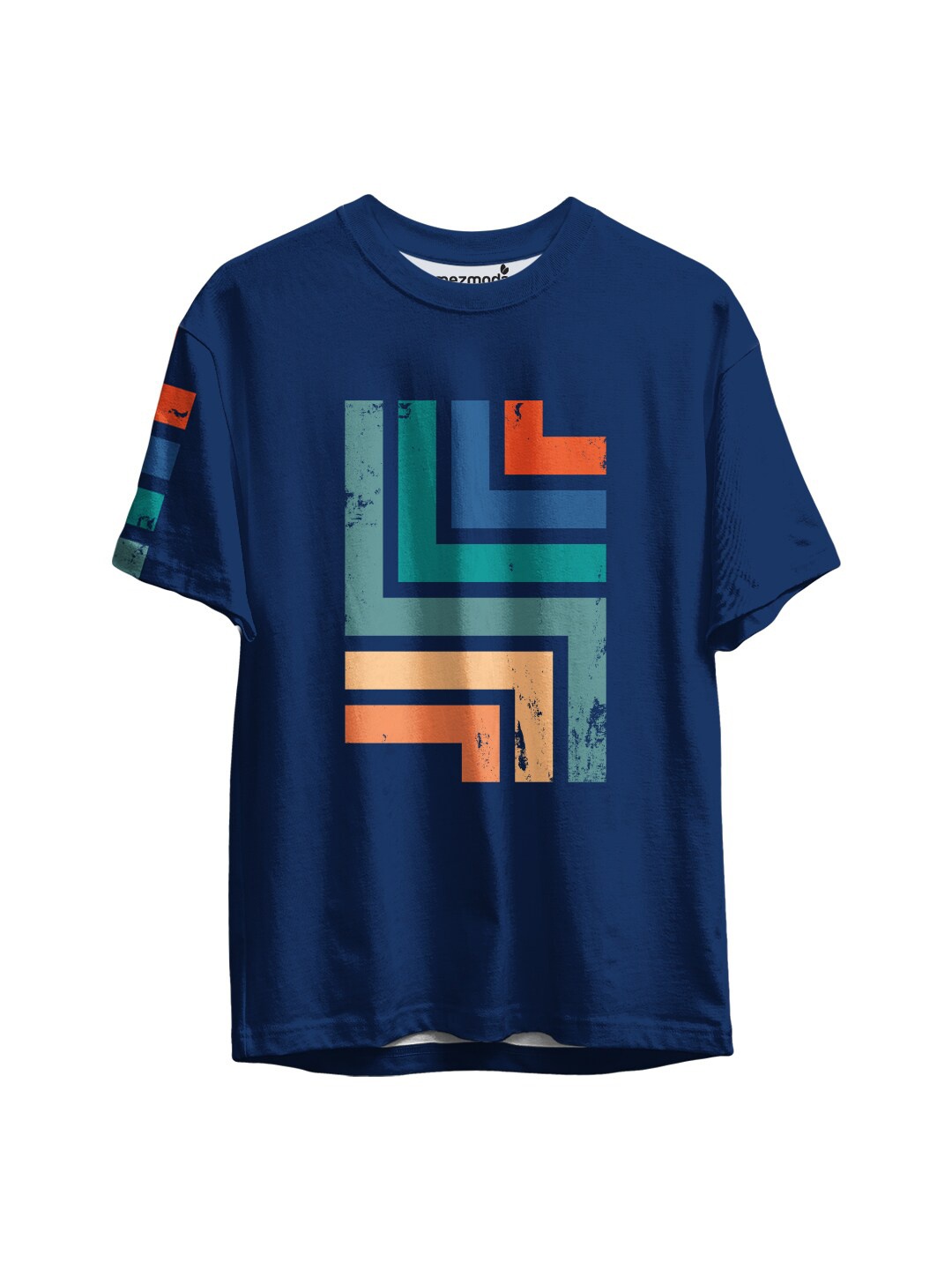 

mezmoda Boys Navy Blue Printed T-shirt