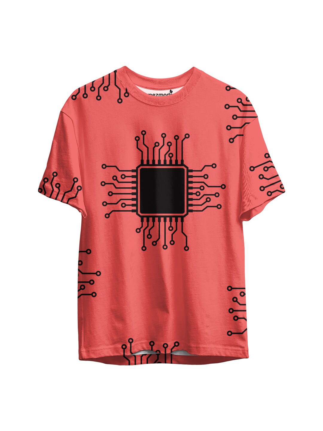 

mezmoda Boys Coral Pink Printed T-shirt