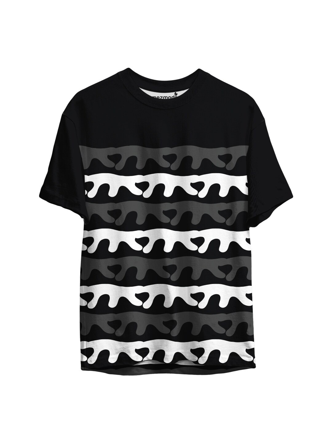 

mezmoda Boys Black Printed T-shirt